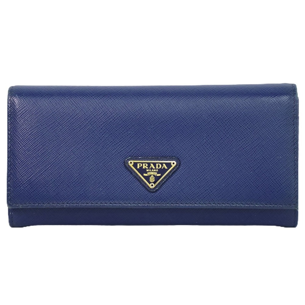 Replica Prada Saffiano Triangle Continental Flap Wallet Black LUSHENTIC BAGS