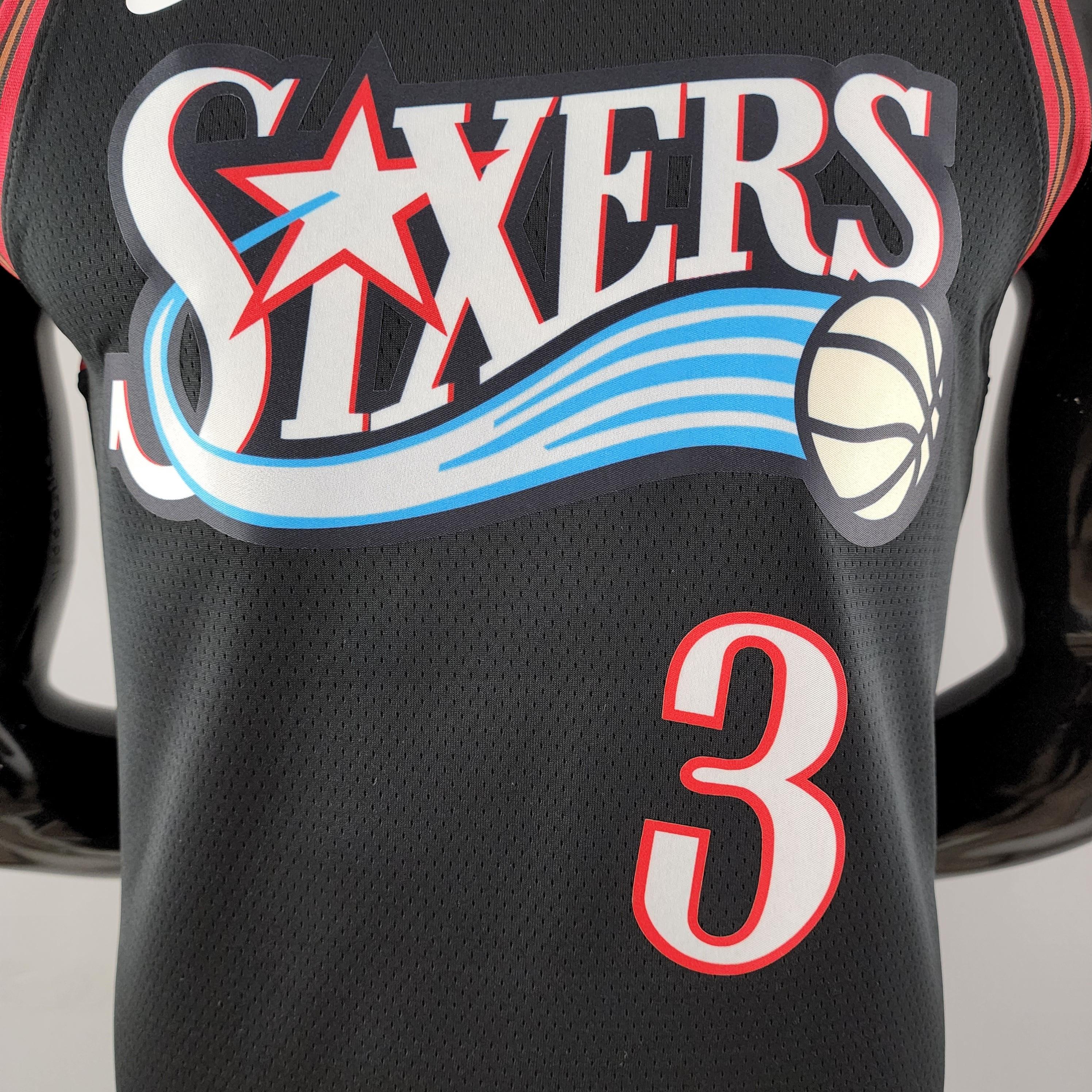 Regata NBA Philadelphia 76ers - Allen Iverson #3 Black Retr