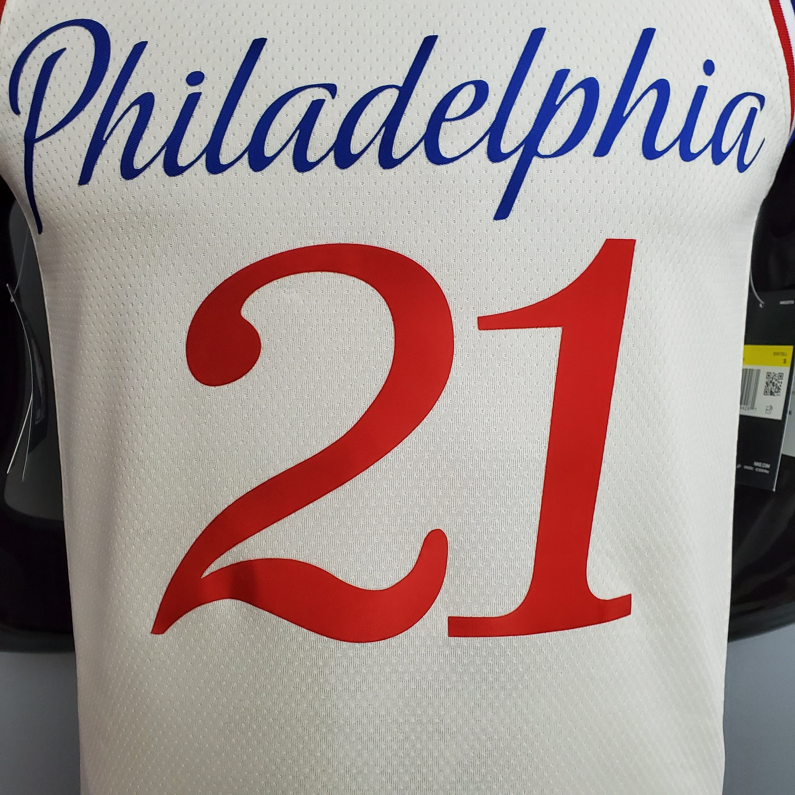 Regata NBA Philadelphia 76ers - Joel Embiid #21 Edio Limitada Bege