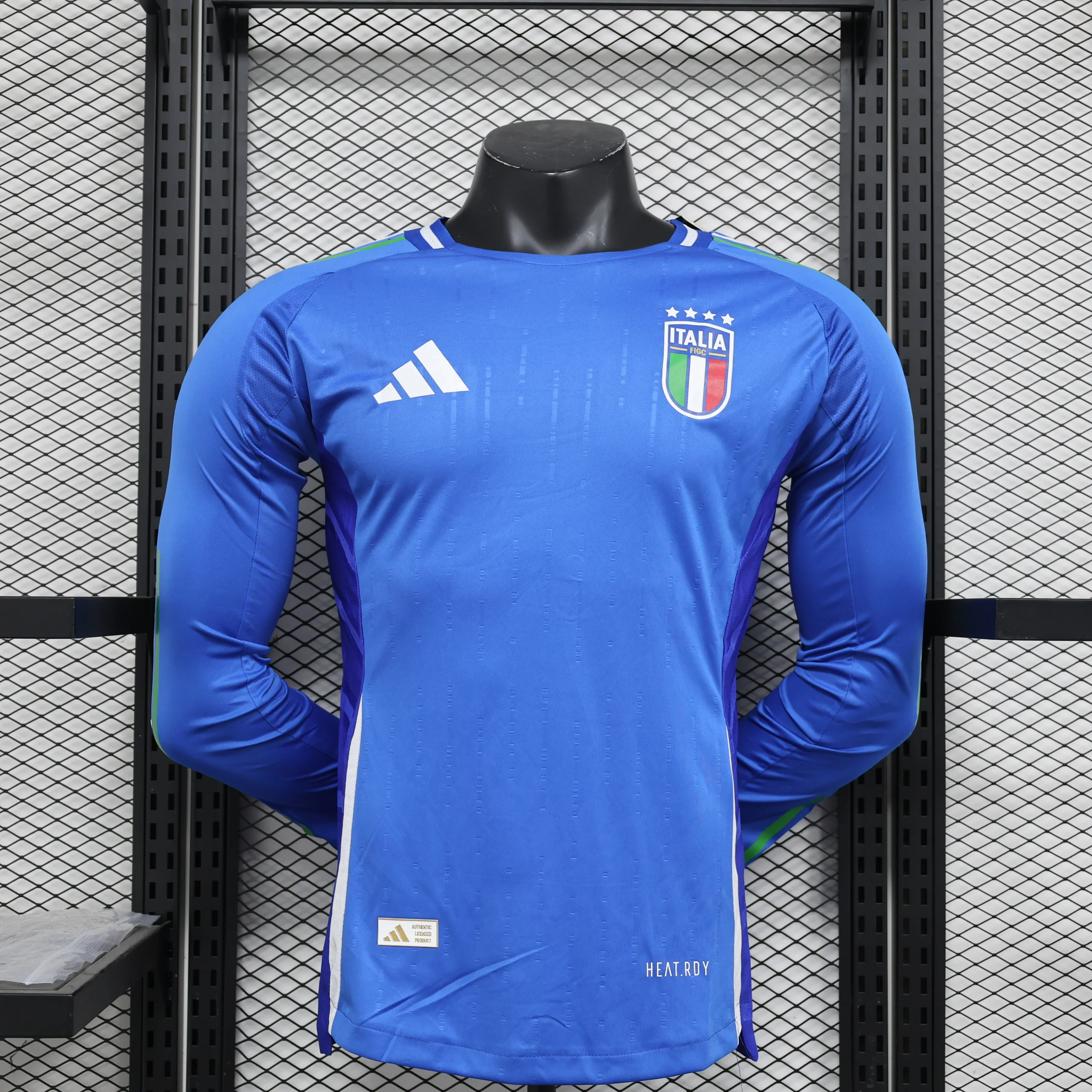 CAMISOLA MANGA LONGA DA ITALIA 24/25 AZUL - VERSO PLAYER