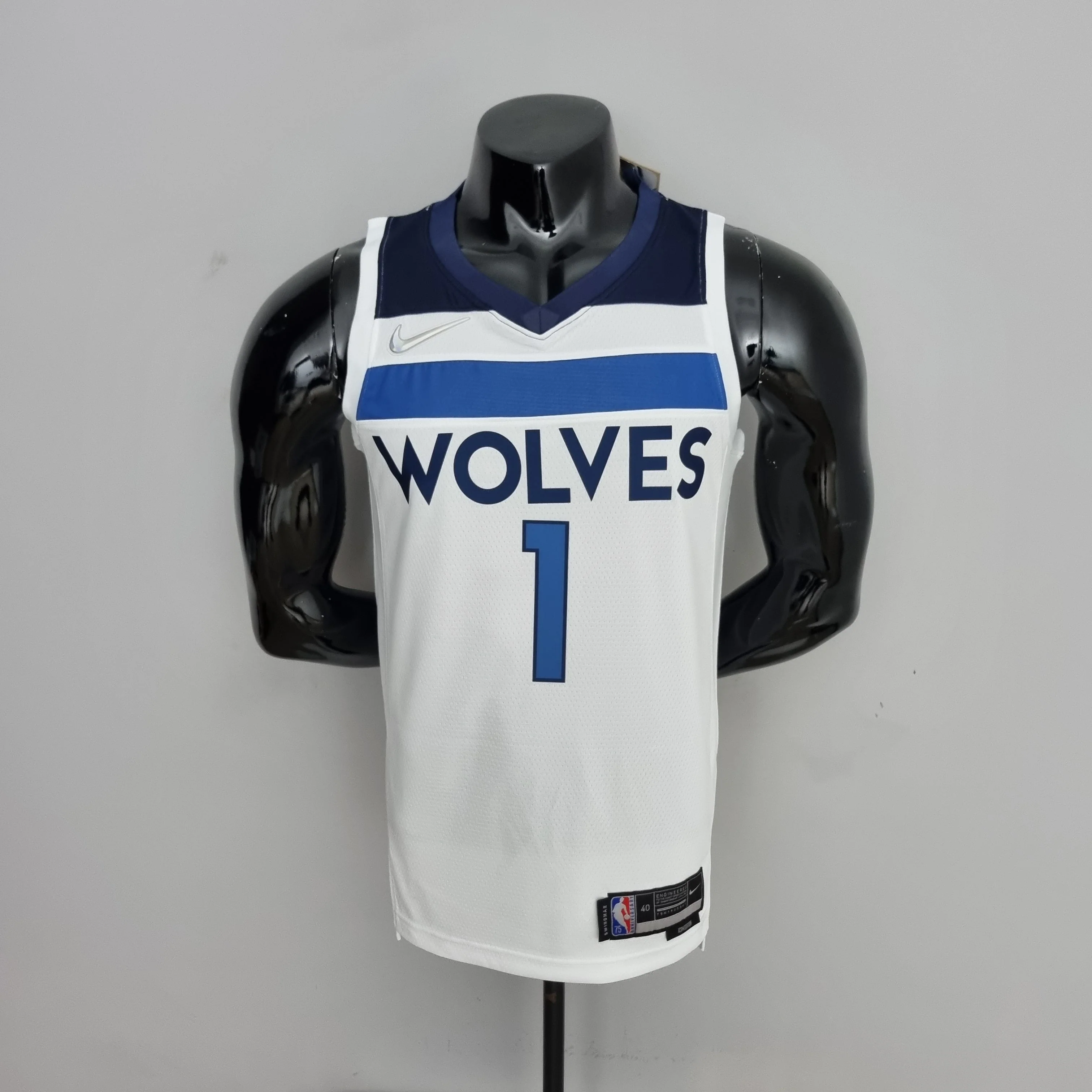 Regata NBA Minnesota Timberwolves - Edwards #1 White
