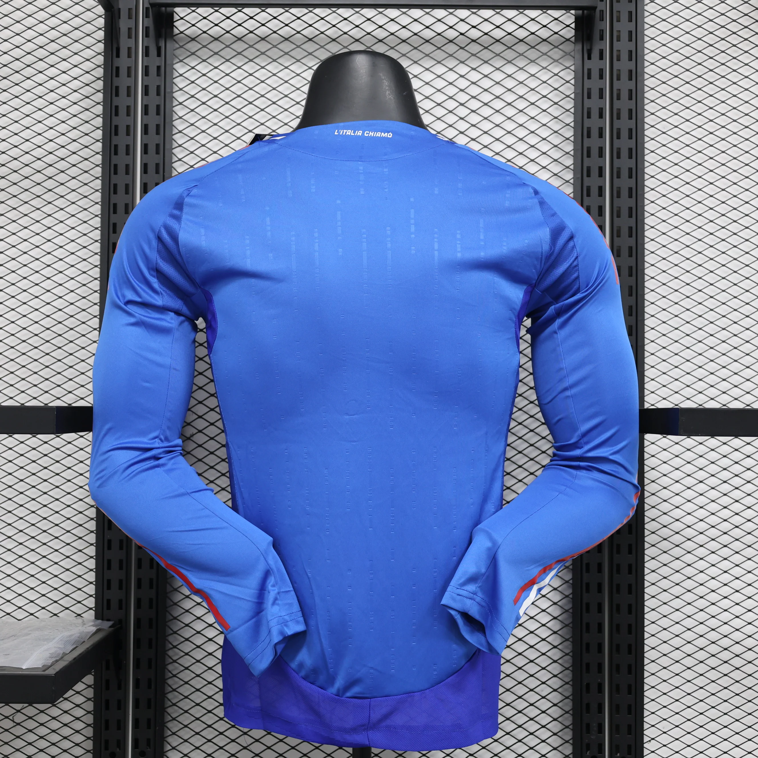 CAMISOLA MANGA LONGA DA ITALIA 24/25 AZUL - VERSO PLAYER