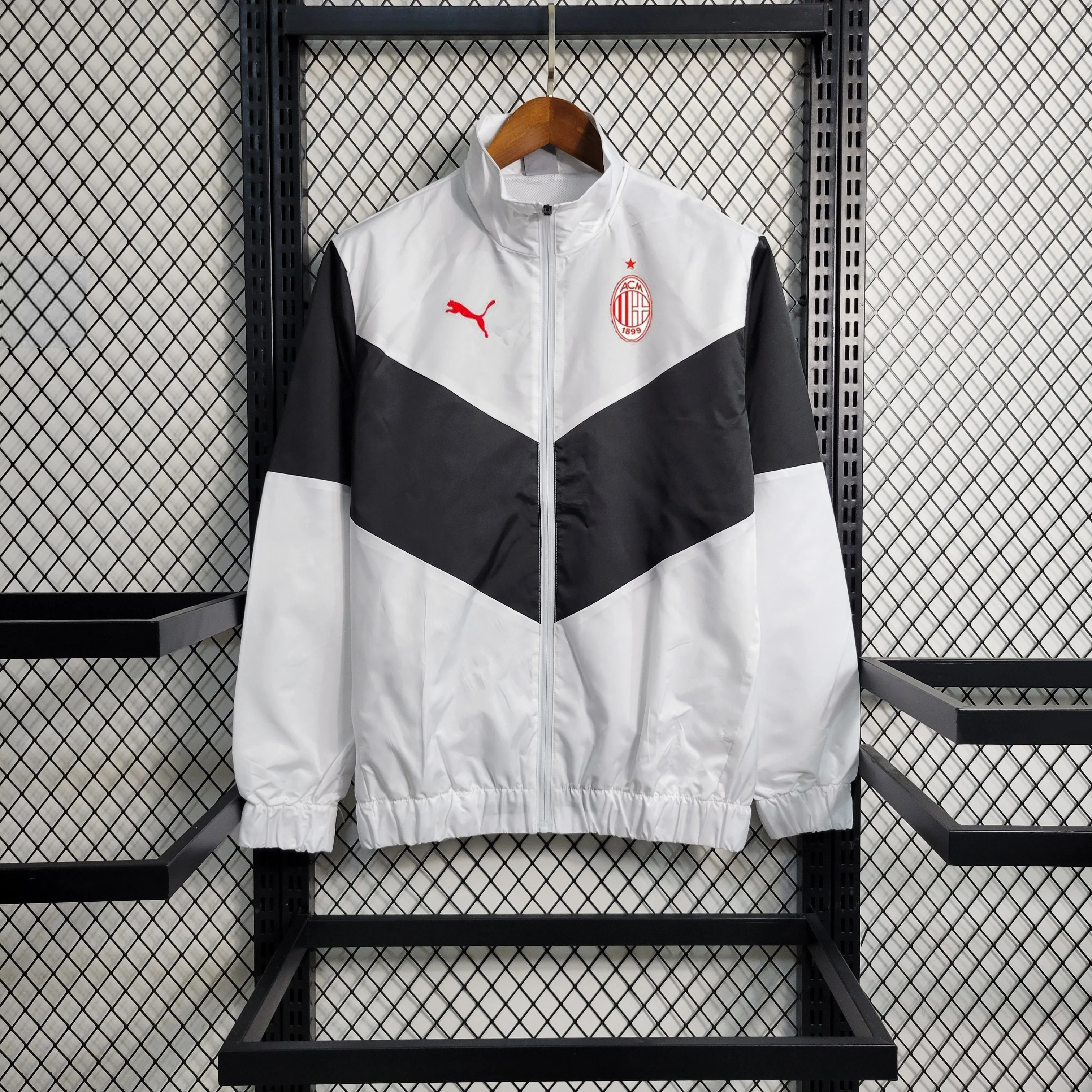 Jaqueta Corta Vento Milan  - Branco e Preto