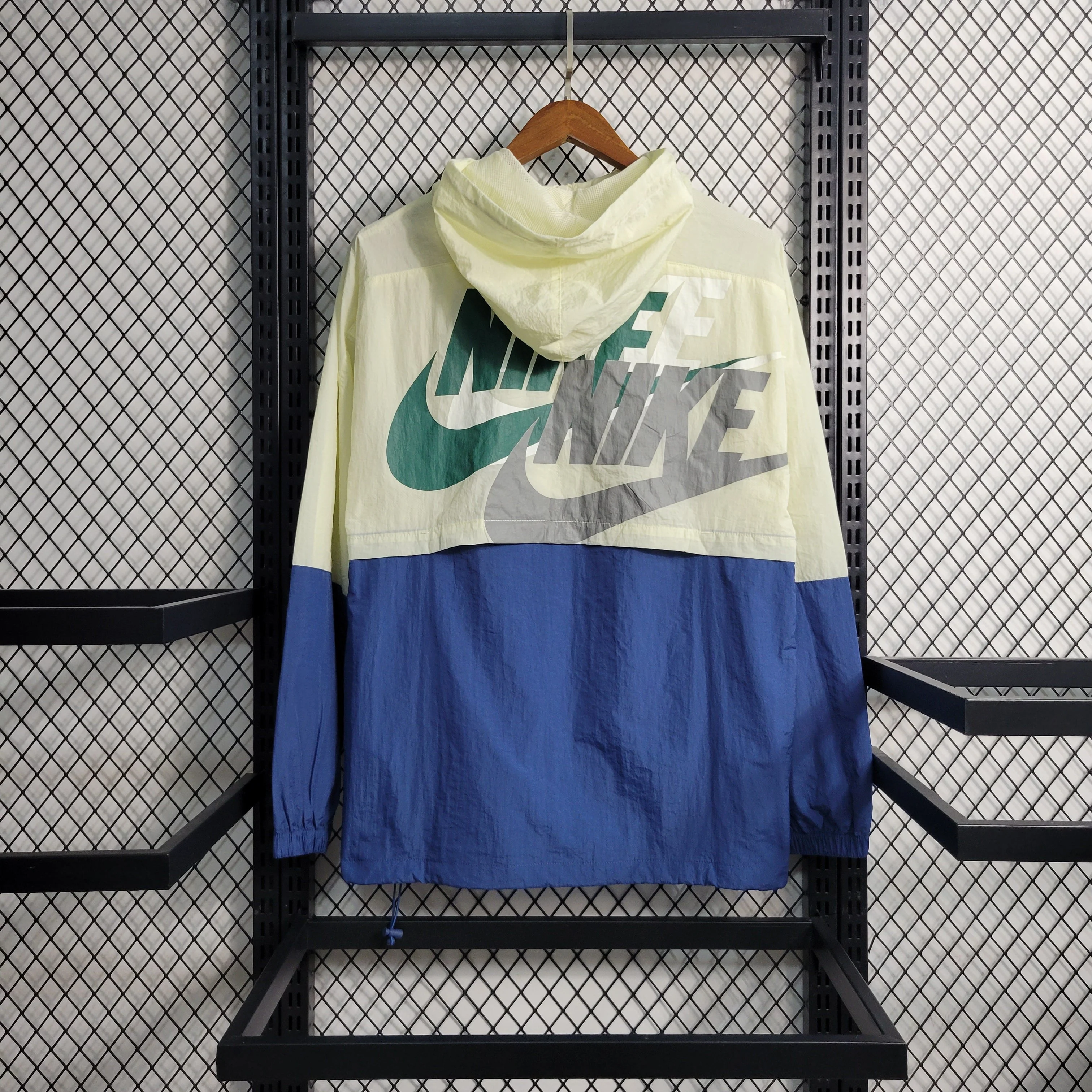 Jaqueta Corta Vento Nike  - Bege e Azul
