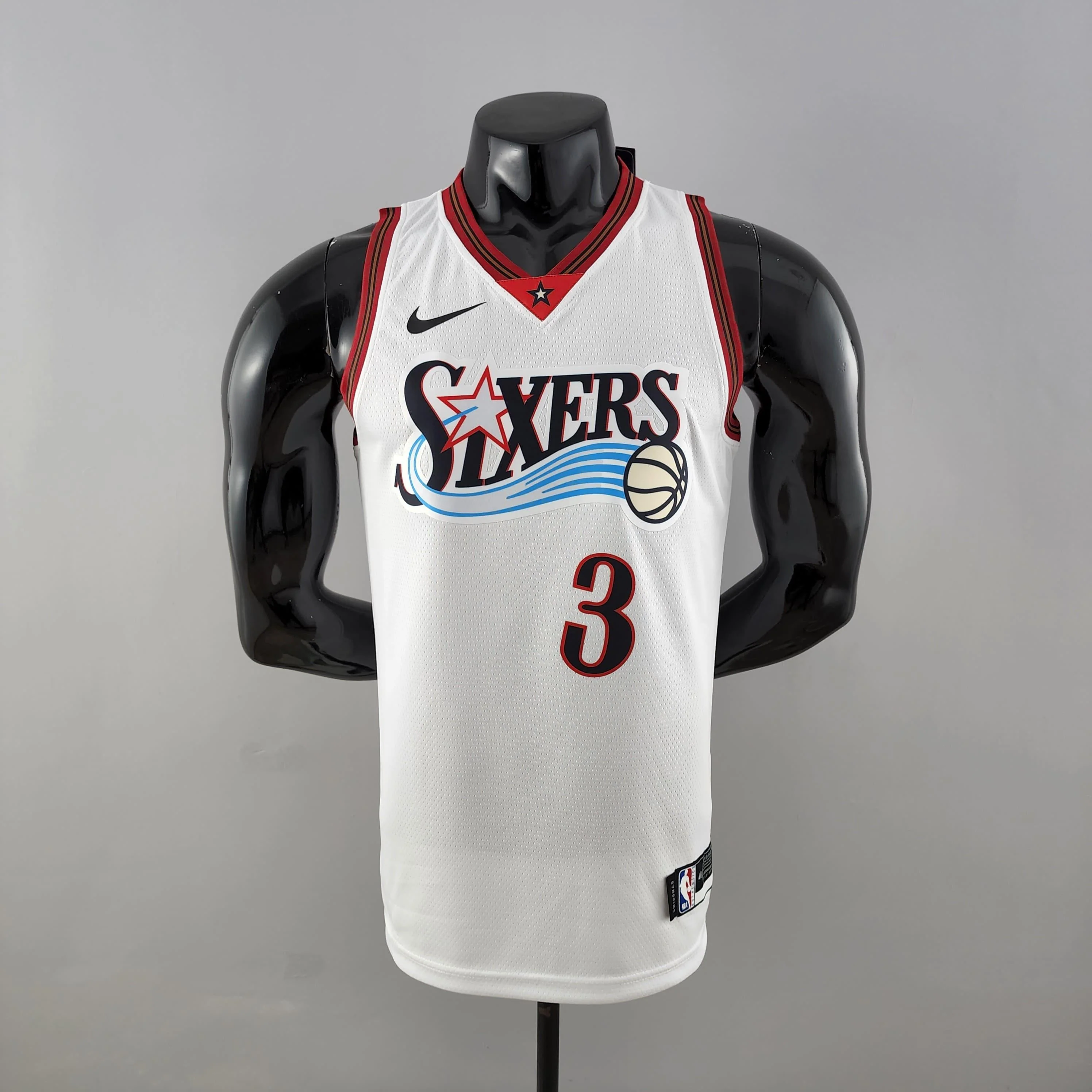 Regata NBA Philadelphia 76ers - Allen Iverson #3 White Retr
