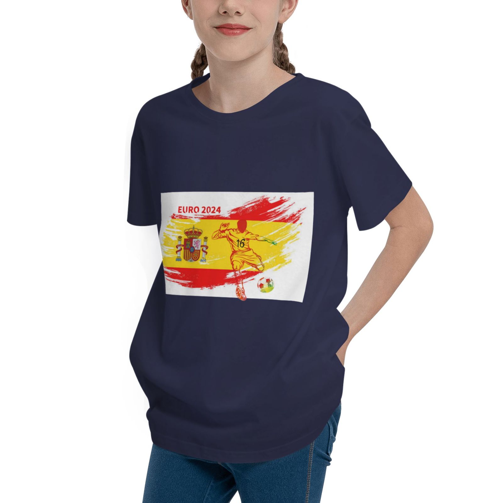 Kid's Spain EURO 2024 Teenage T-shirt TET1758