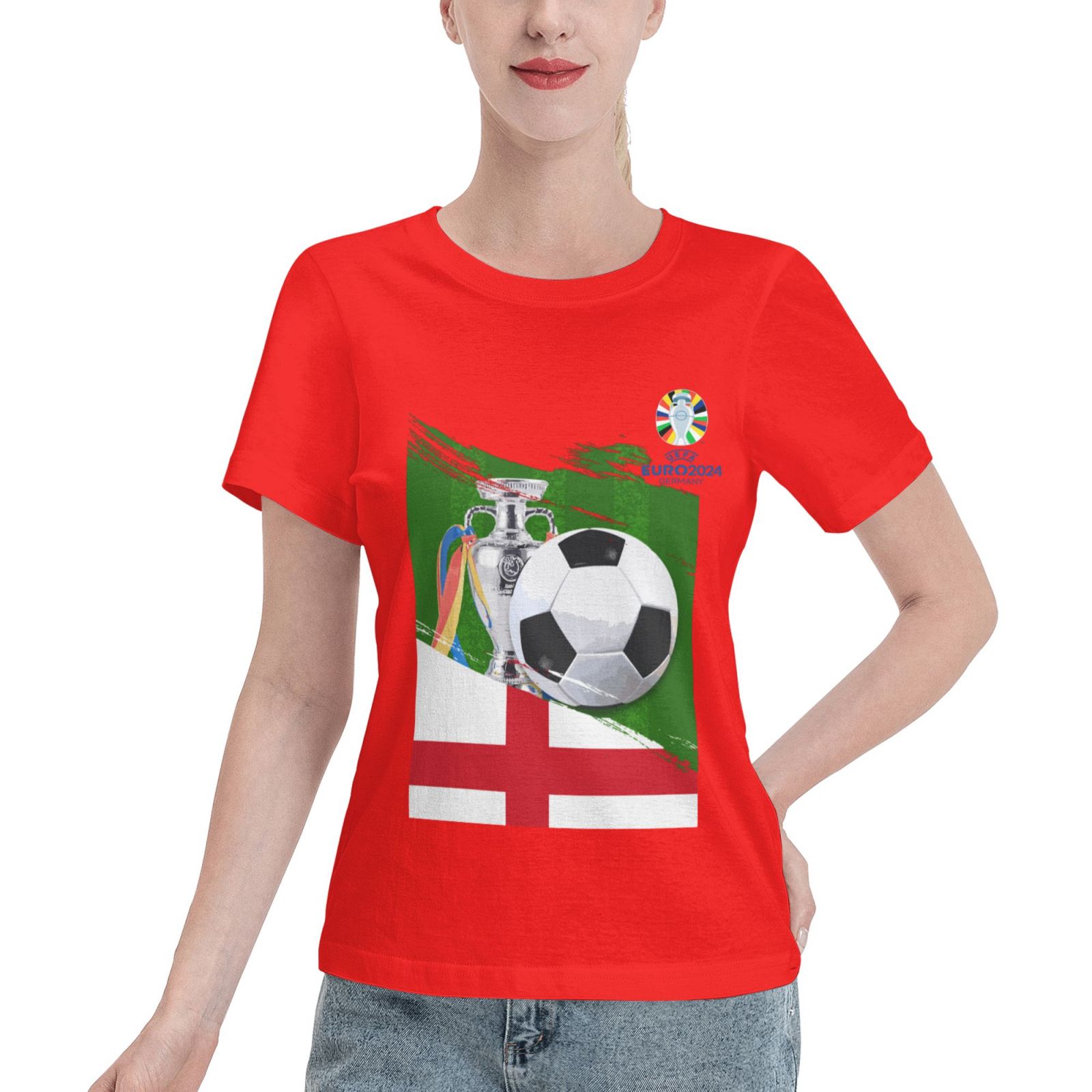 Women's England EURO 2024 Basic Short Sleeve T-Shirt WBT1682