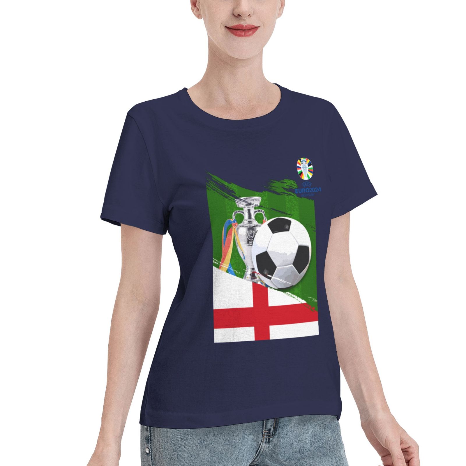 Women's England EURO 2024 Basic Short Sleeve T-Shirt WBT1682