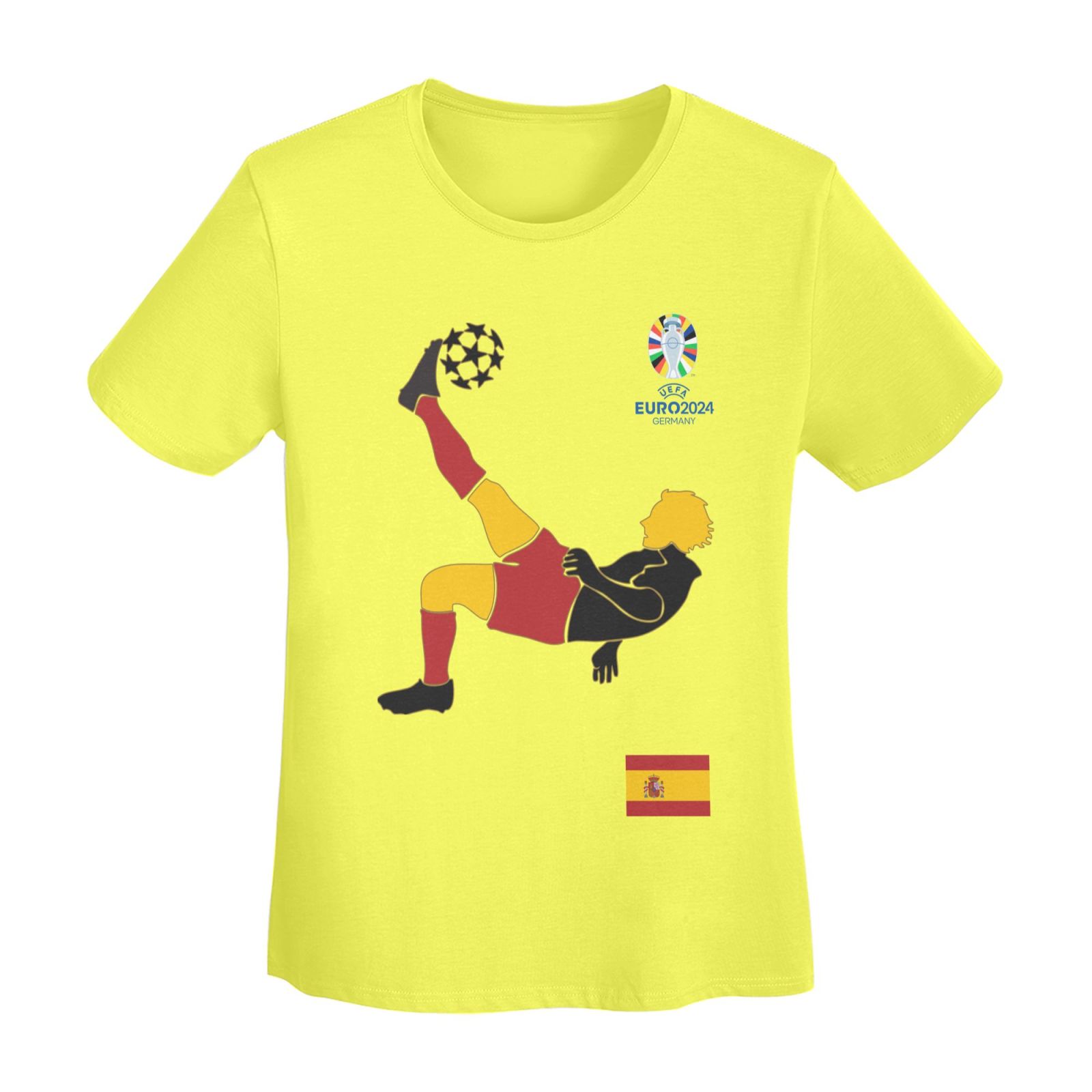Women's Spain EURO 2024 Basic Short Sleeve T-Shirt WBT1725