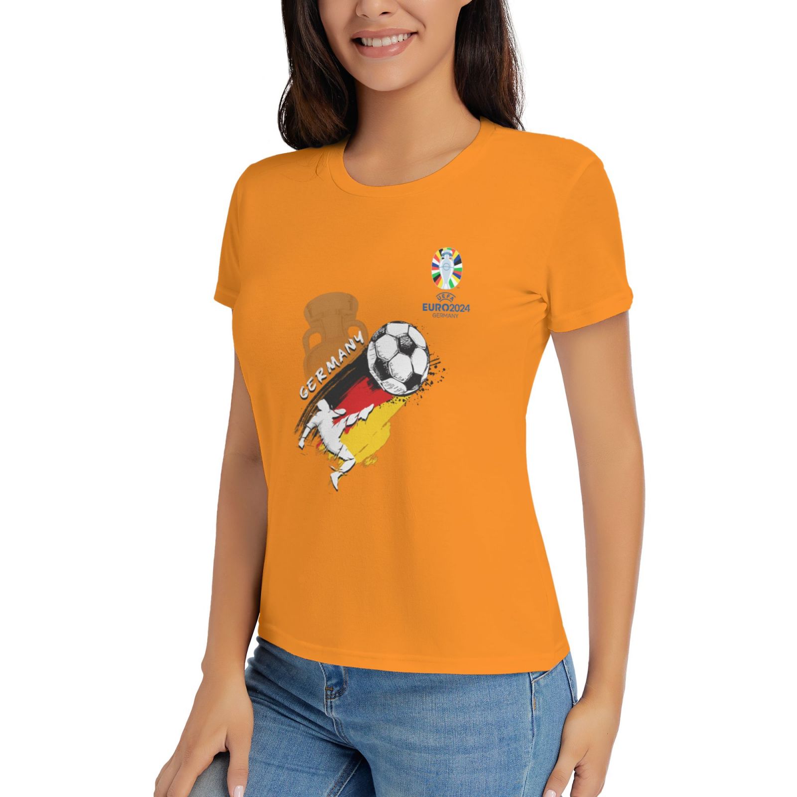 Women's Germany EURO 2024 Basic Short Sleeve T-Shirt WBT1680
