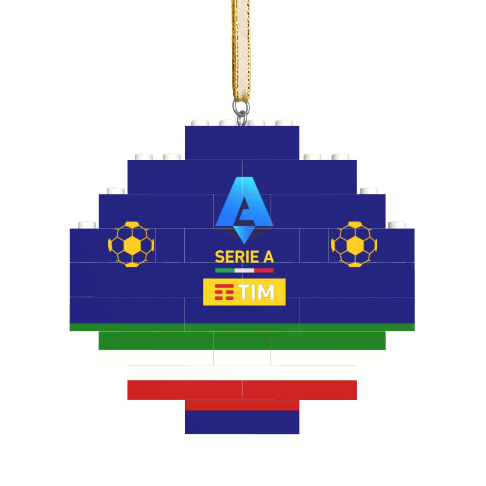Italy Football League Building Block Puzzle Ornament BBP2024