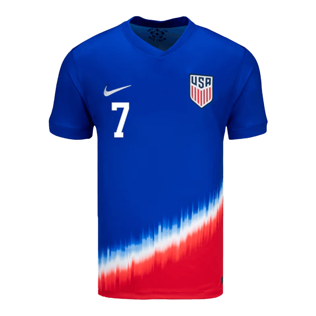 Giovanni Reyna #7 USMNT Away Jersey Copa America 2024