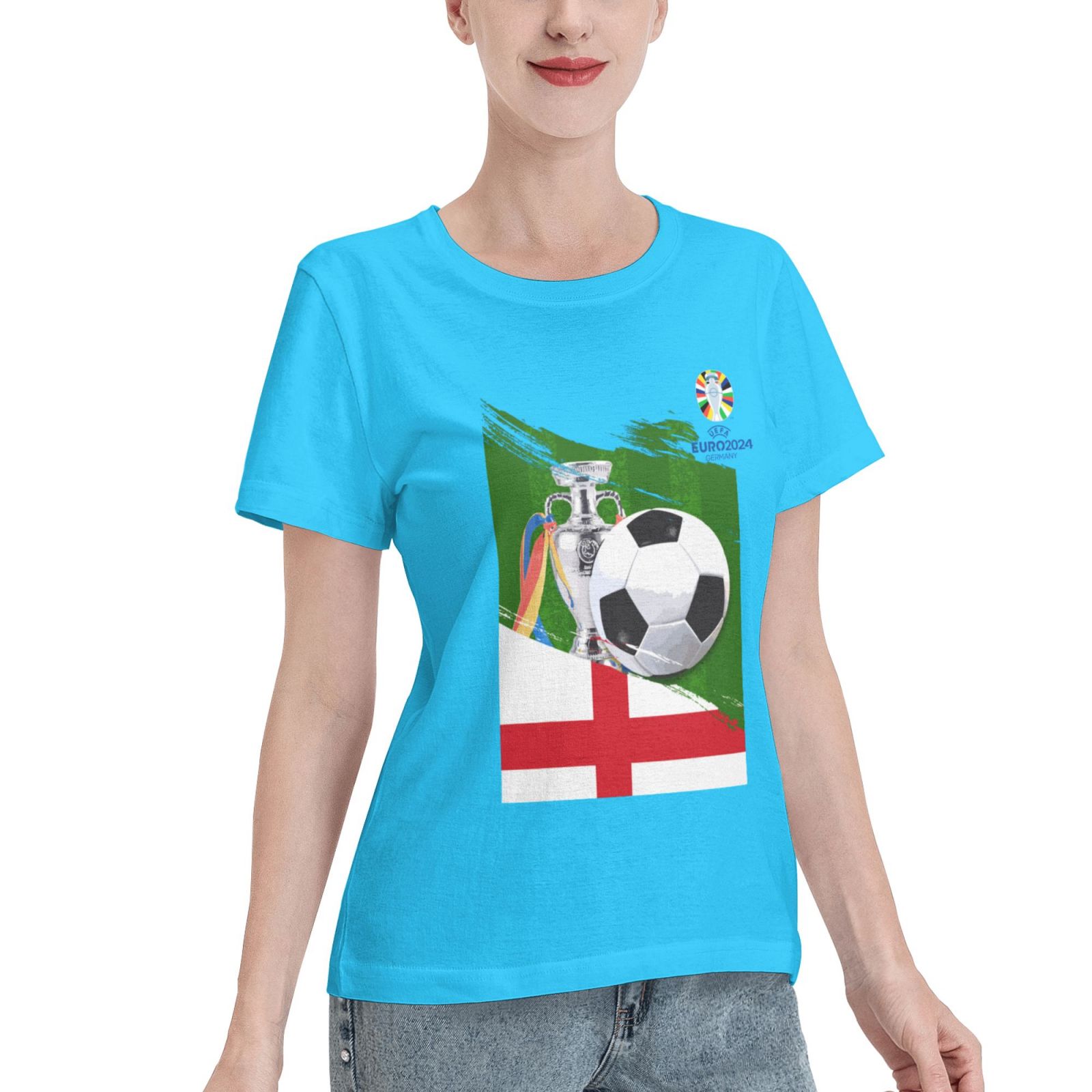 Women's England EURO 2024 Basic Short Sleeve T-Shirt WBT1682
