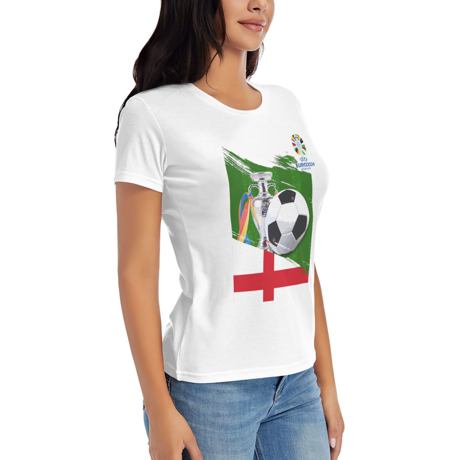 Women's England EURO 2024 Basic Short Sleeve T-Shirt WBT1682
