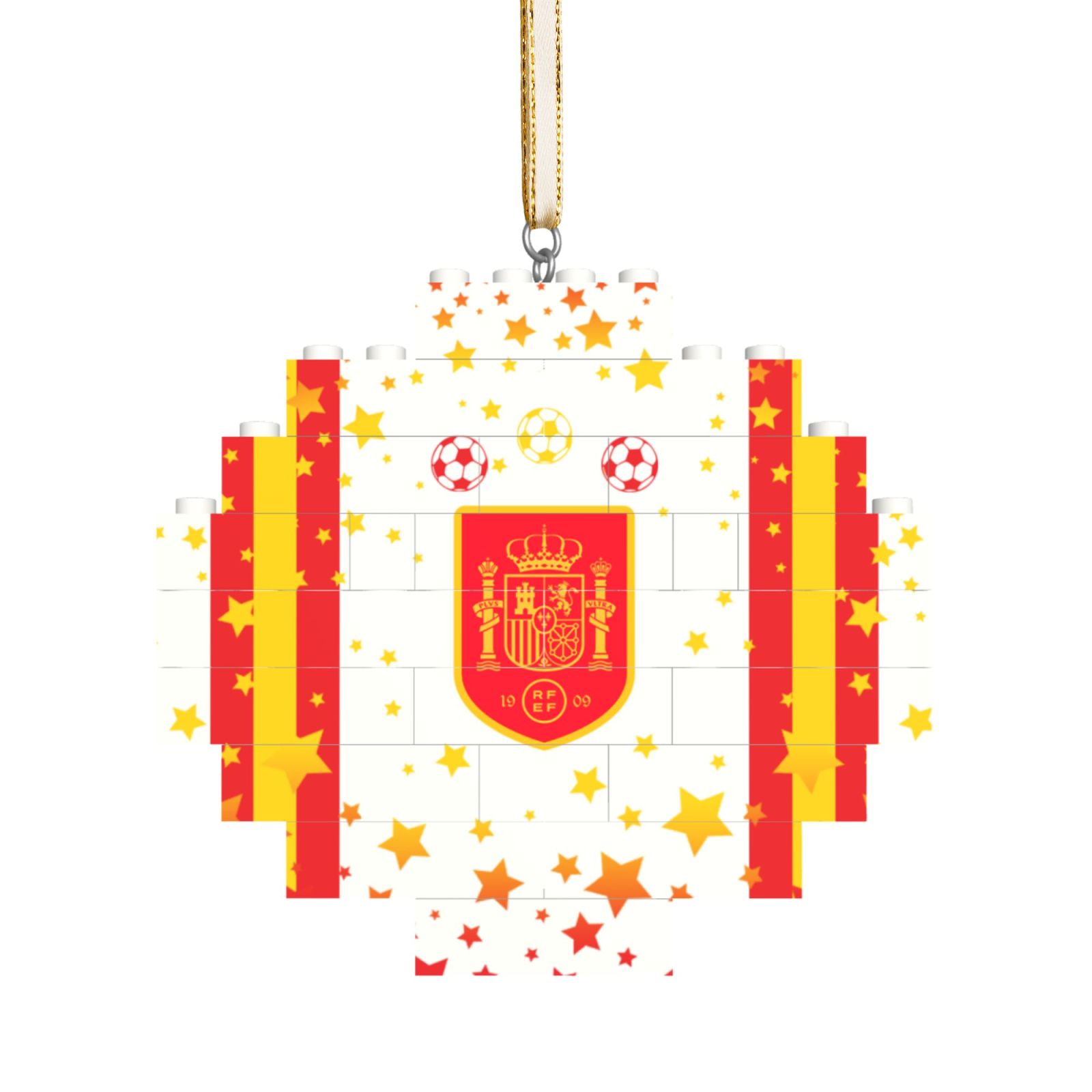 Spain Building Block Puzzle Ornament BBP2026