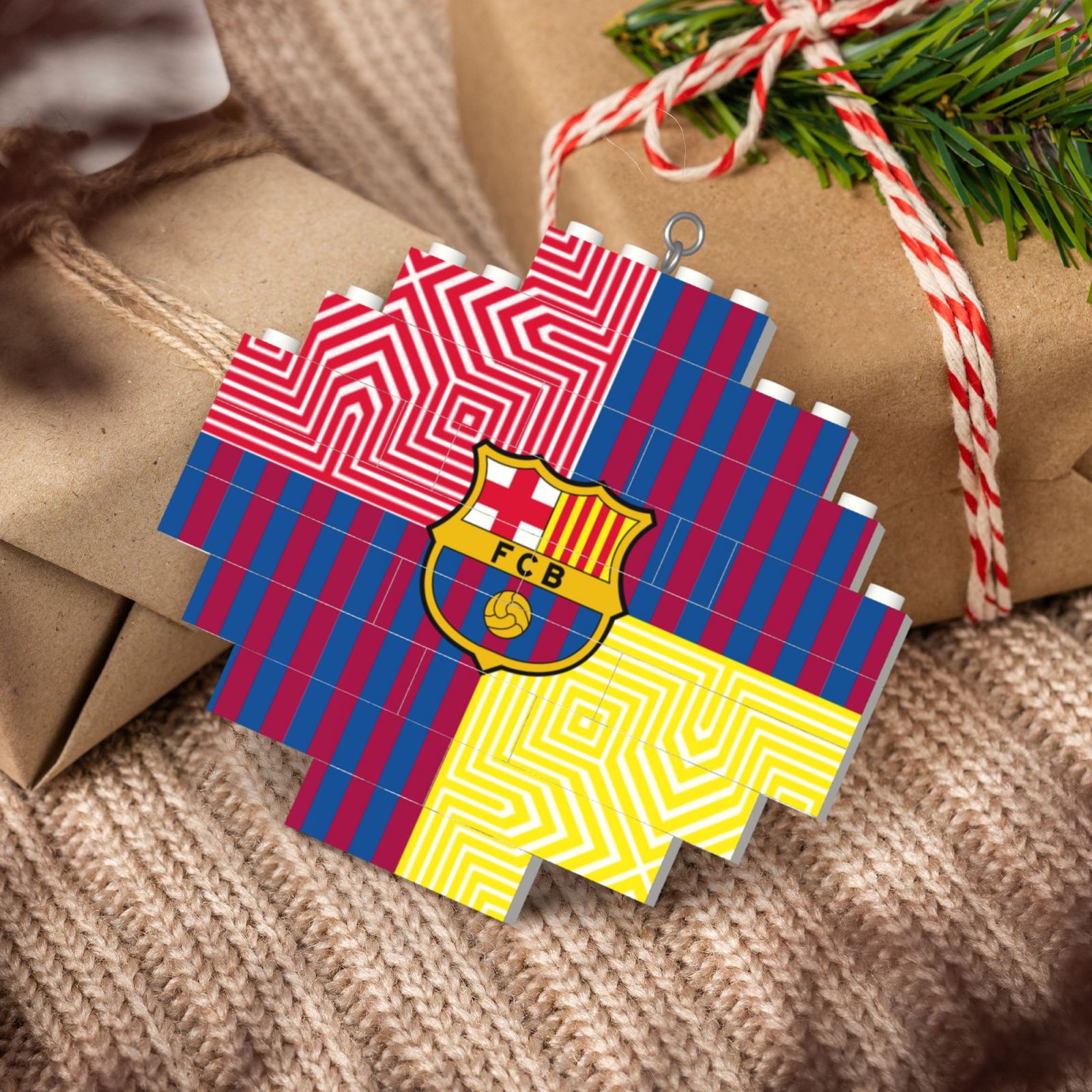 Barcelona Building Block Puzzle Ornament BBP1989