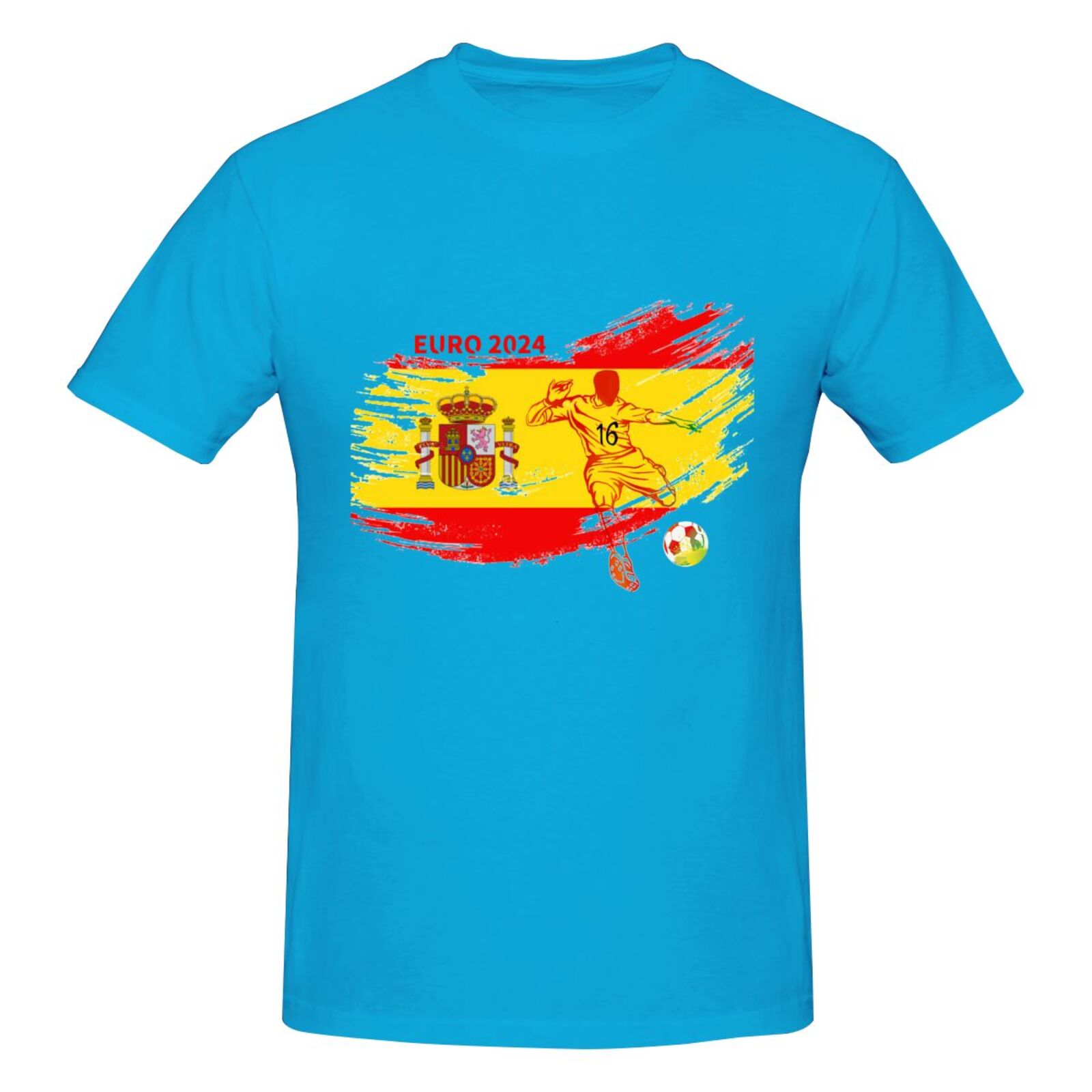 Men's Spain EURO 2024 Basic Short Sleeve T-Shirt BST1752