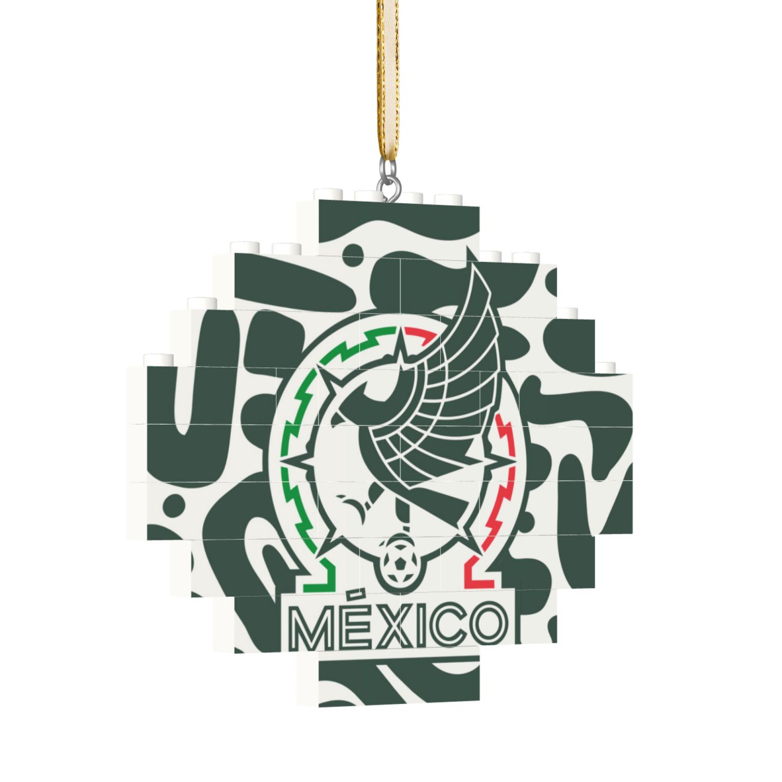 Mexico Building Block Puzzle Ornament BBP2191