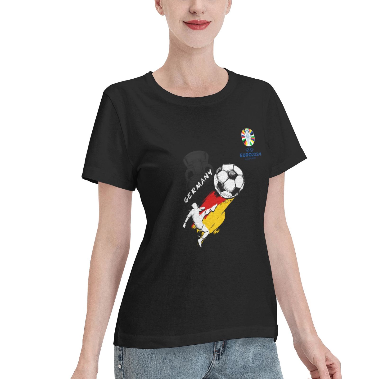 Women's Germany EURO 2024 Basic Short Sleeve T-Shirt WBT1680