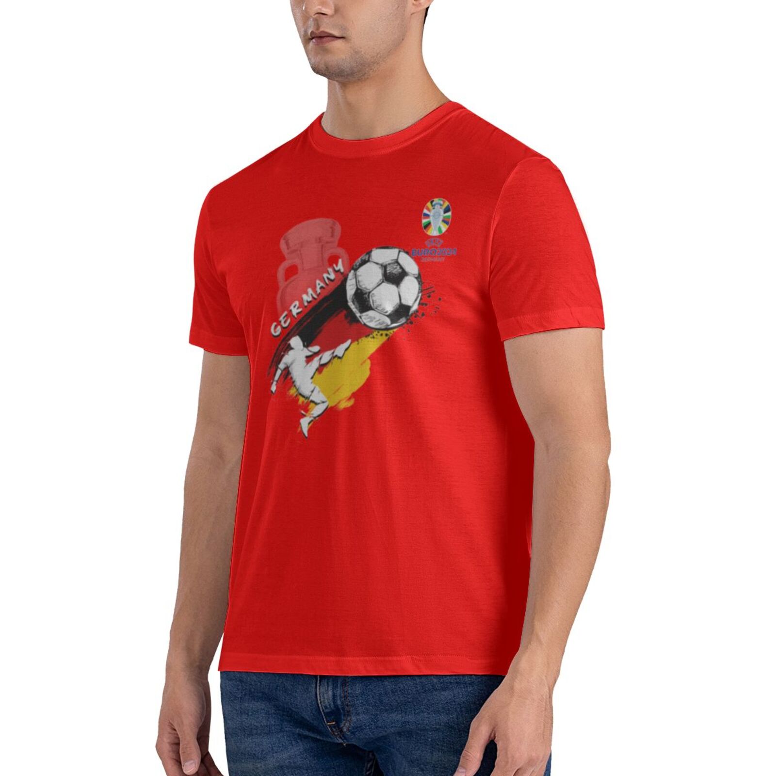 Men's Germany EURO 2024 Basic Short Sleeve T-Shirt BST1679