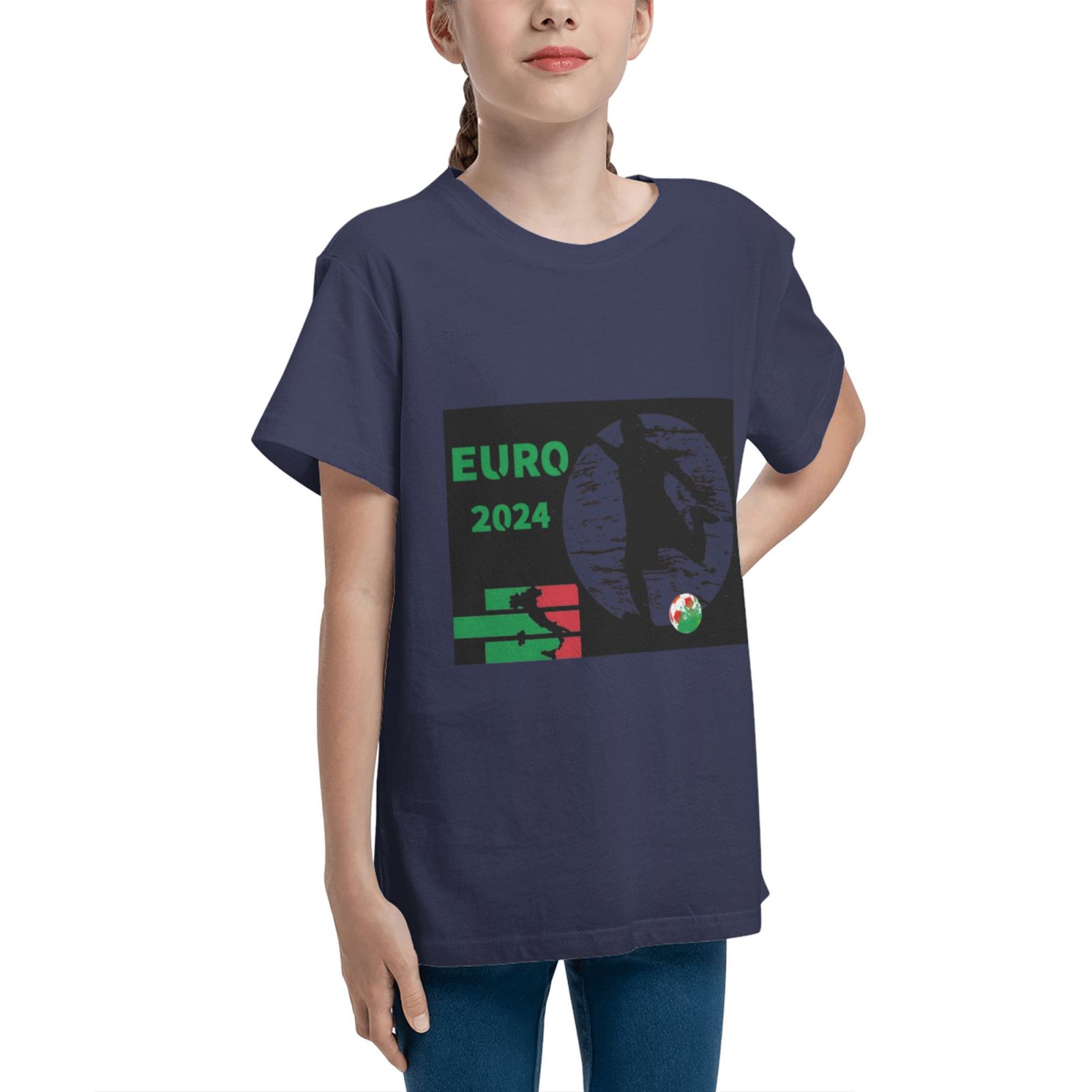 Kid's Italy EURO 2024 Teenage T-shirt TET1757