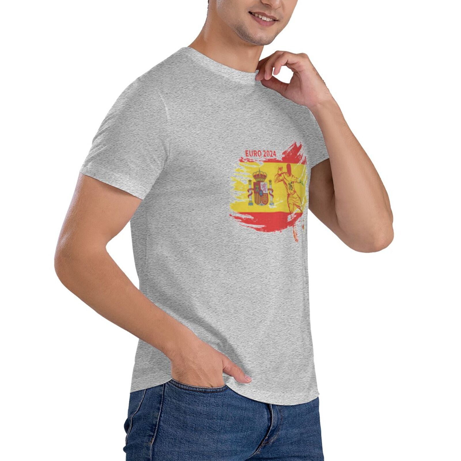Men's Spain EURO 2024 Basic Short Sleeve T-Shirt BST1752