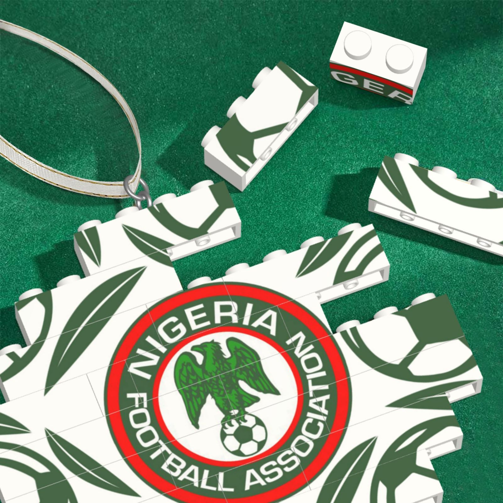 Nigeria Building Block Puzzle Ornament BBP2105