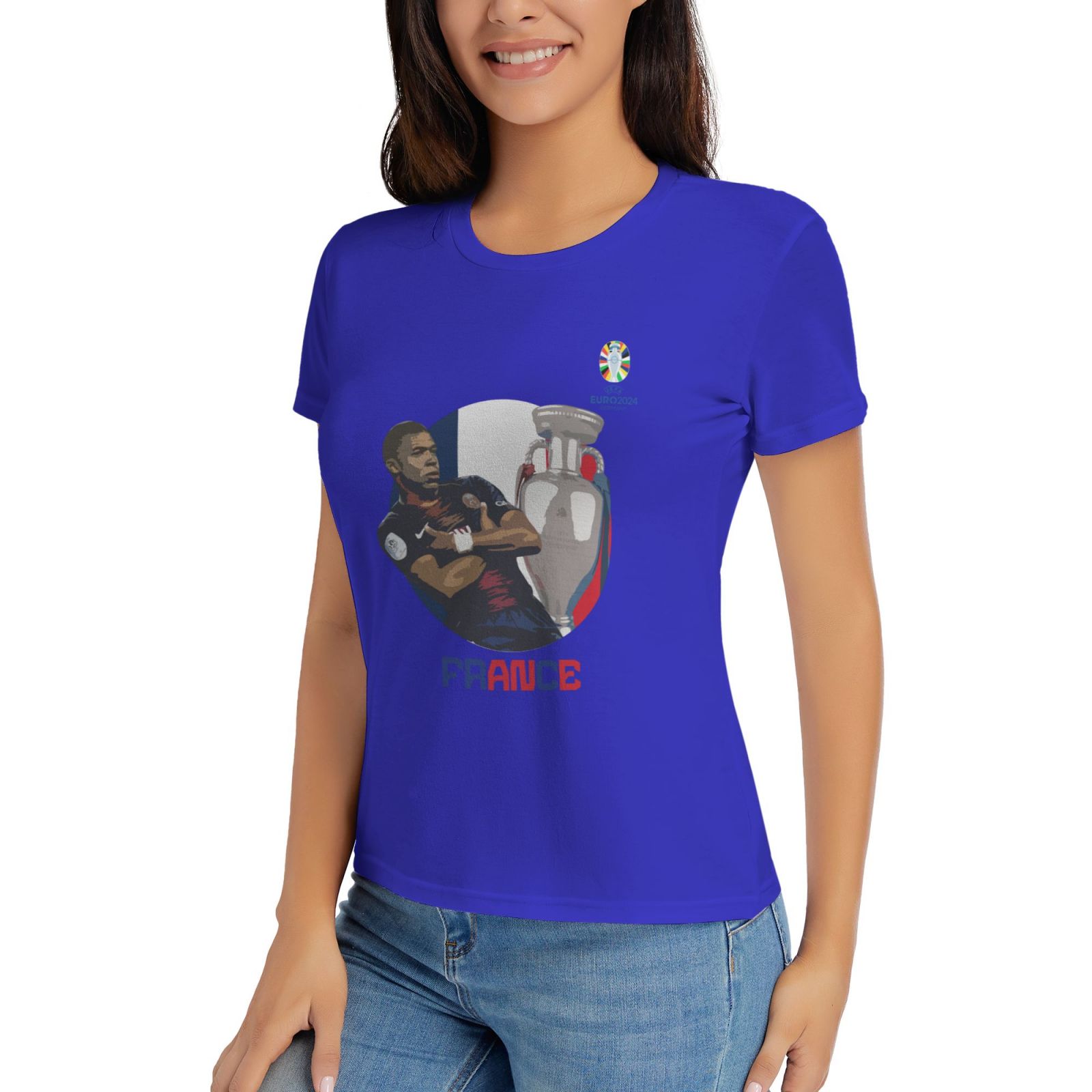 Women's France EURO 2024 Basic Short Sleeve T-Shirt WBT1730