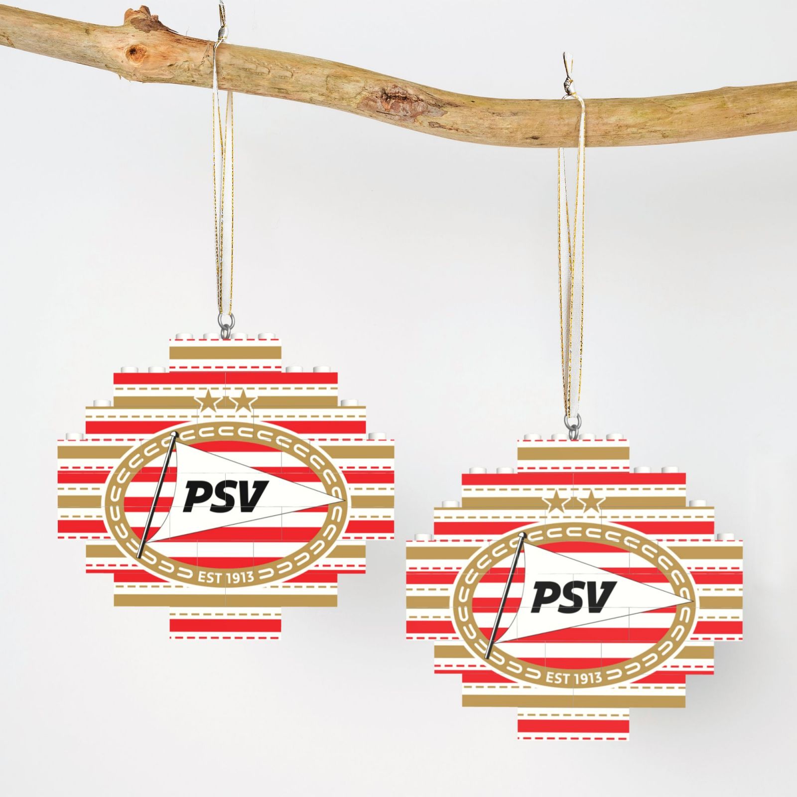 PSV Eindhoven Building Block Puzzle Ornament BBP2189
