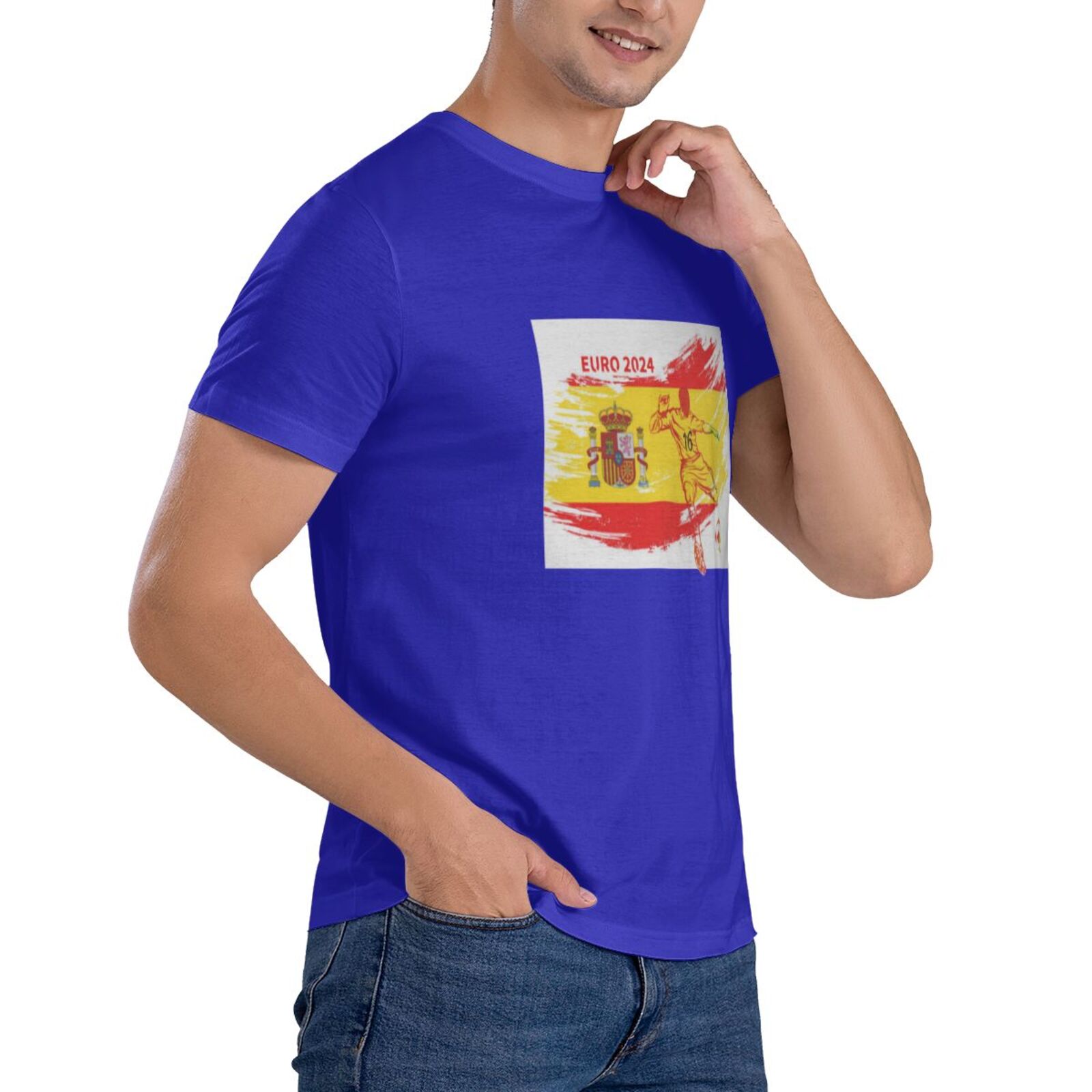 Men's Spain EURO 2024 Basic Short Sleeve T-Shirt BST1753