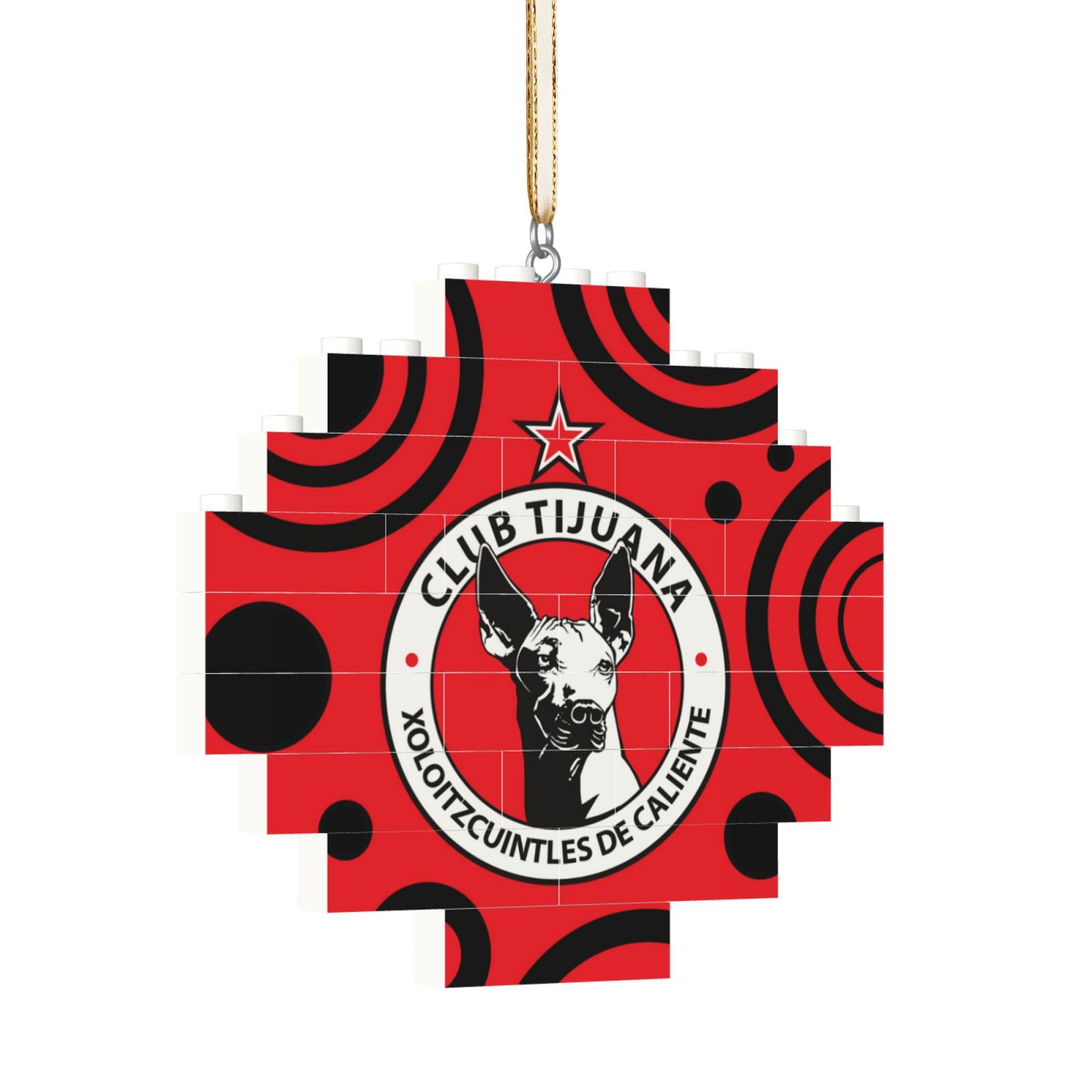 Xolos Tijuana Building Block Puzzle Ornament BBP2186