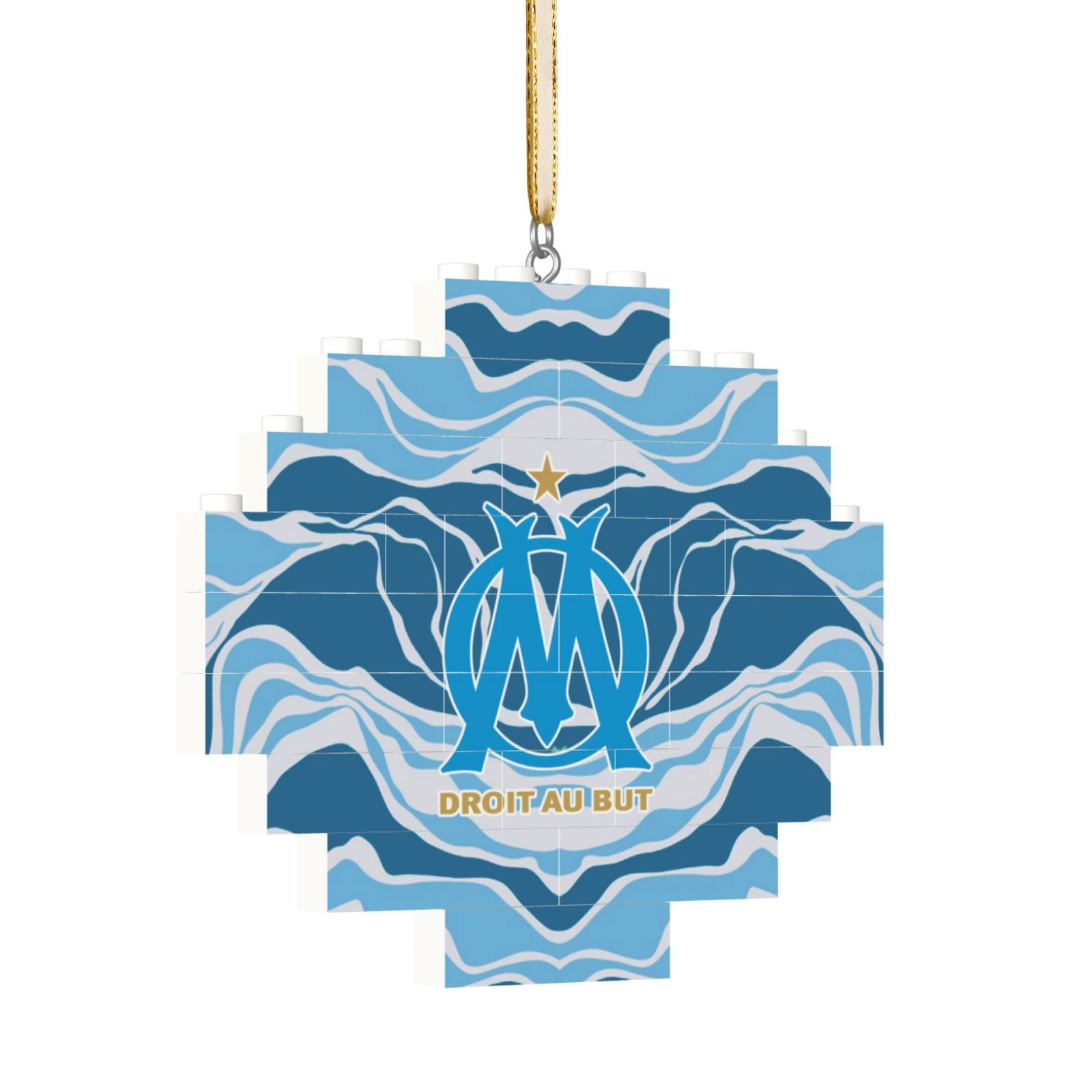 Olympique Marseille Building Block Puzzle Ornament BBP2021