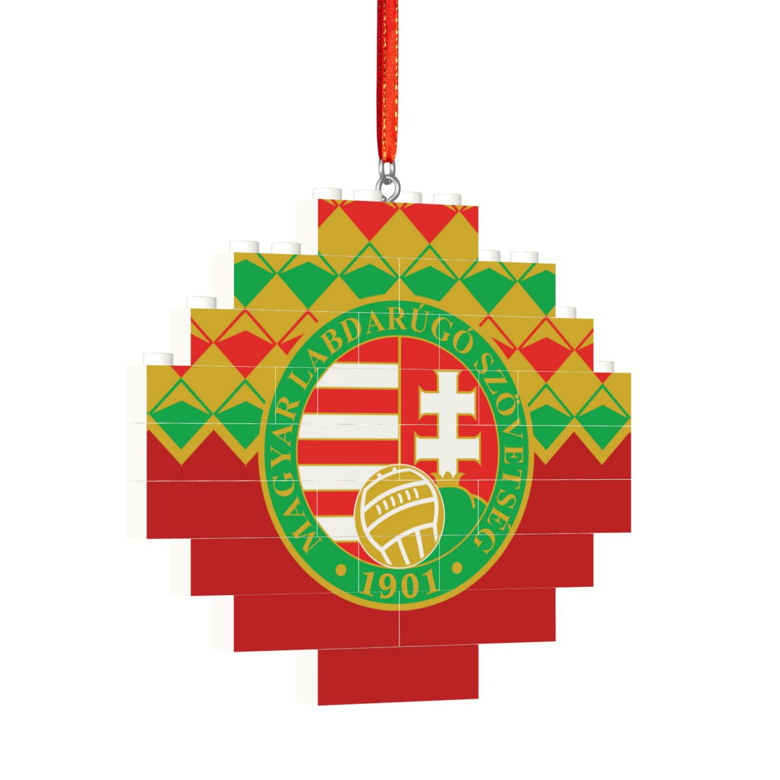 Hungary Building Block Puzzle Ornament BBP2184