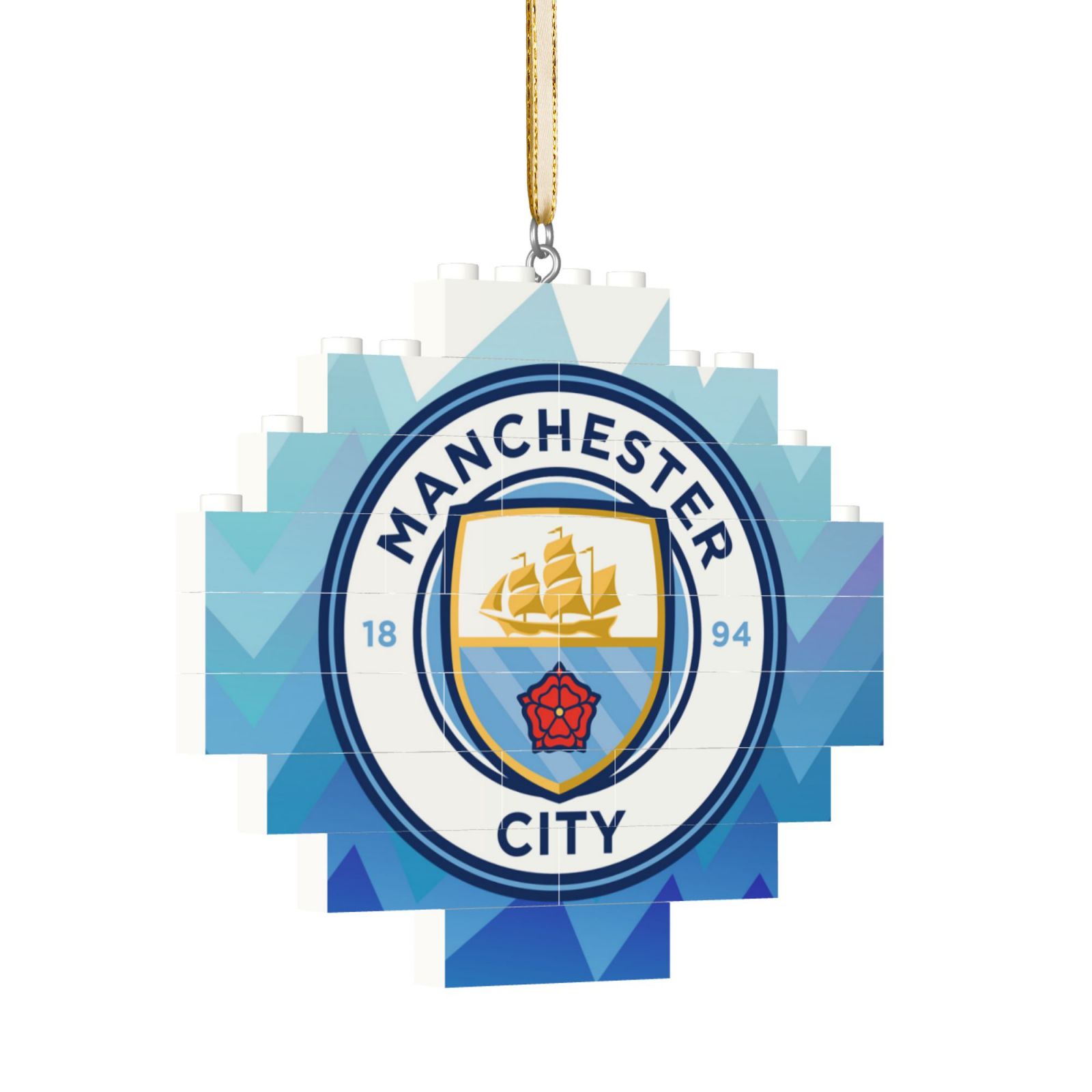 Manchester City Building Block Puzzle Ornament BBP2176