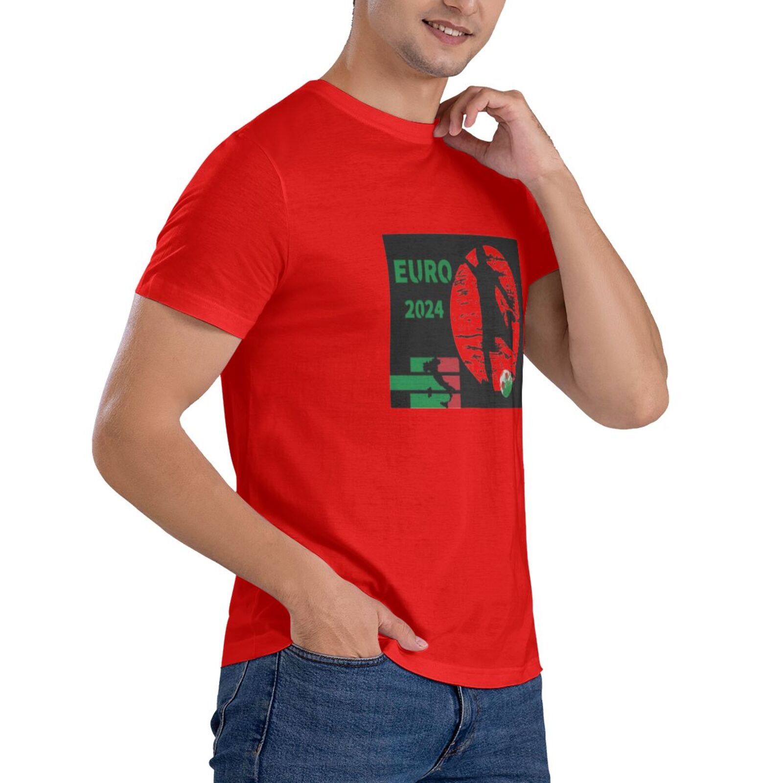 Men's Italy EURO 2024 Basic Short Sleeve T-Shirt BST1751