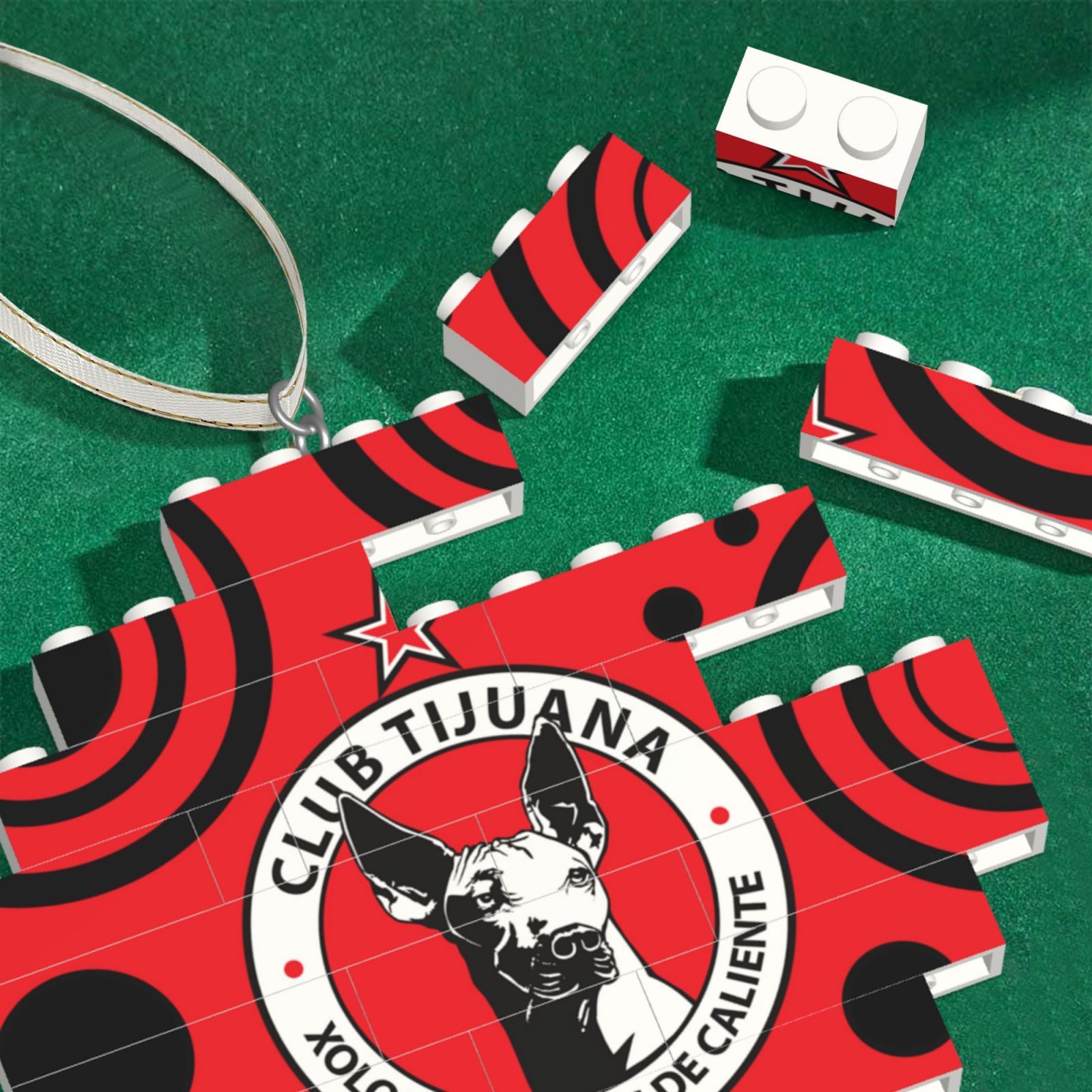 Xolos Tijuana Building Block Puzzle Ornament BBP2186