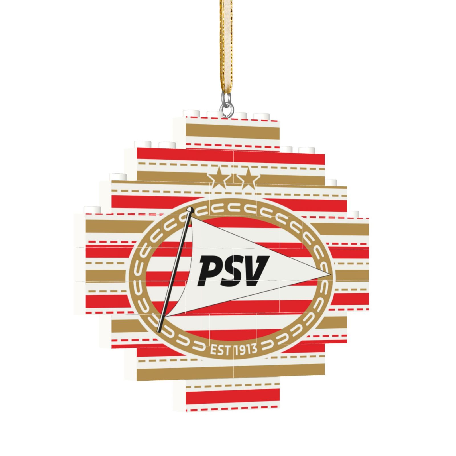 PSV Eindhoven Building Block Puzzle Ornament BBP2189