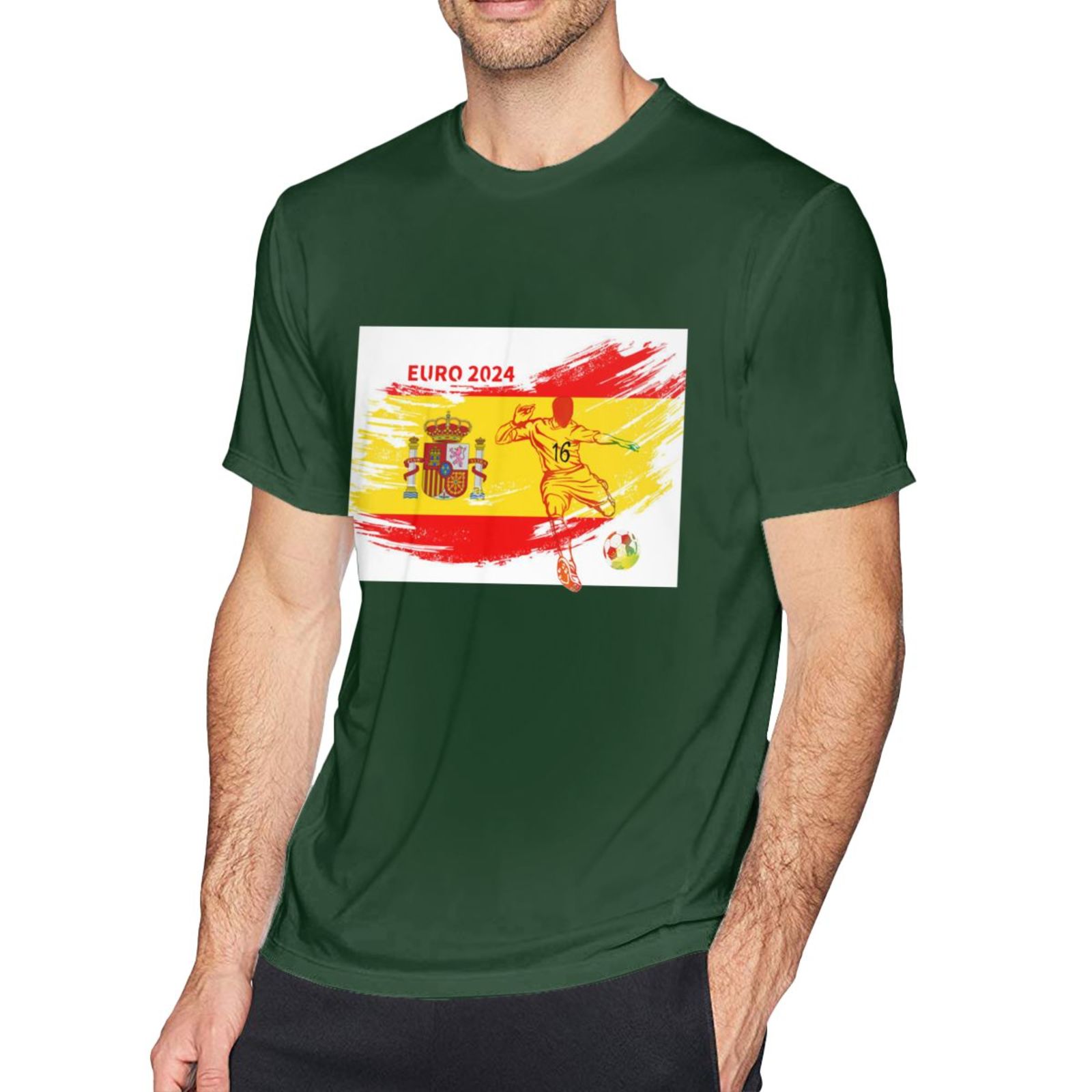 Men's Spain EURO 2024 Basic Short Sleeve T-Shirt BST1753