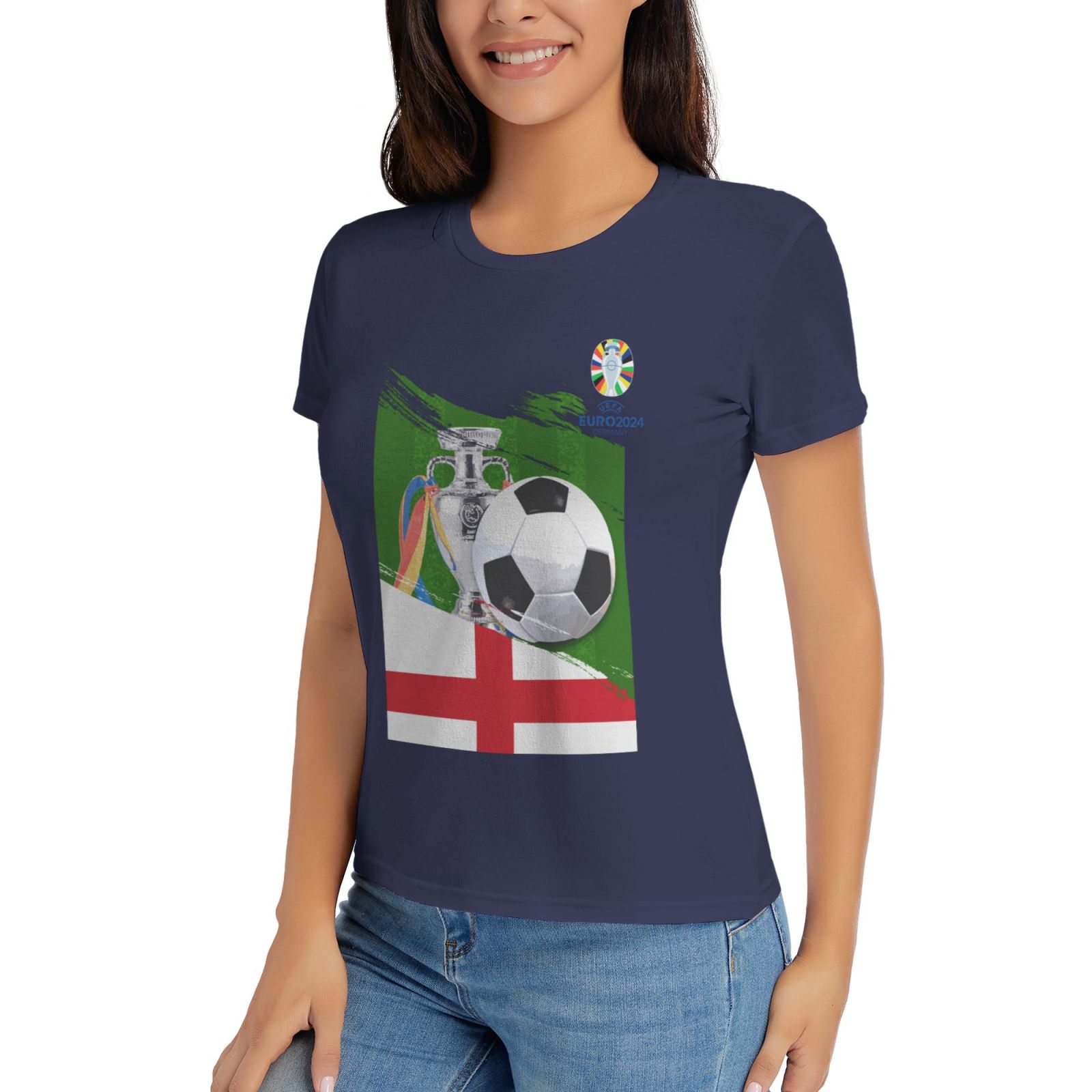 Women's England EURO 2024 Basic Short Sleeve T-Shirt WBT1682