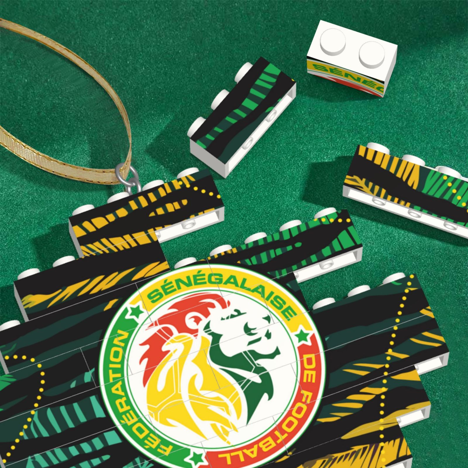 Senegal Building Block Puzzle Ornament BBP2108