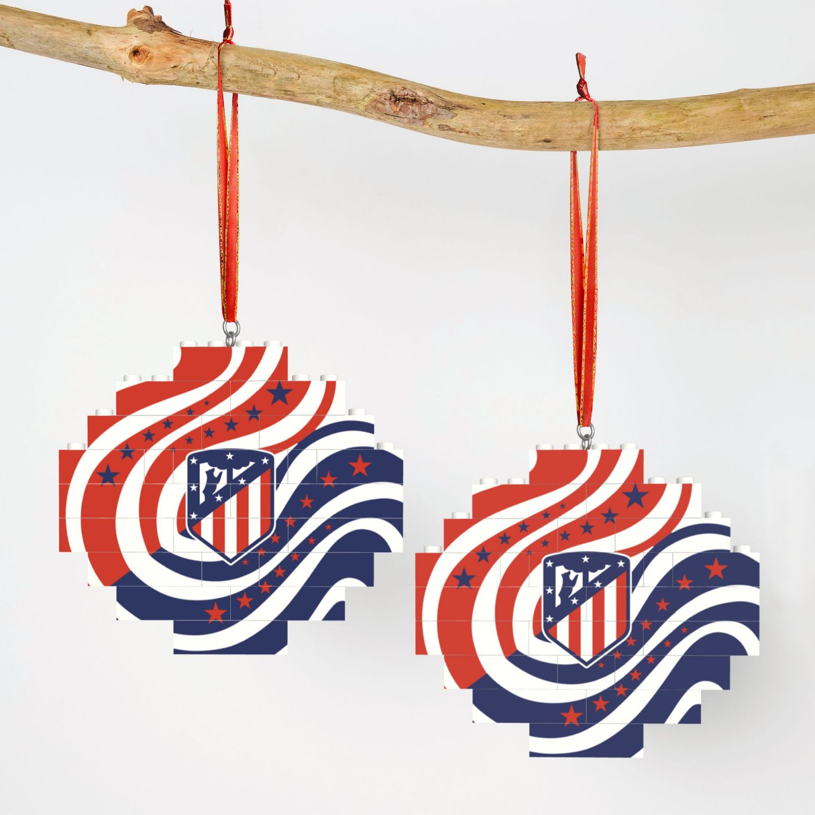 Atletico Madrid Building Block Puzzle Ornament BBP2018