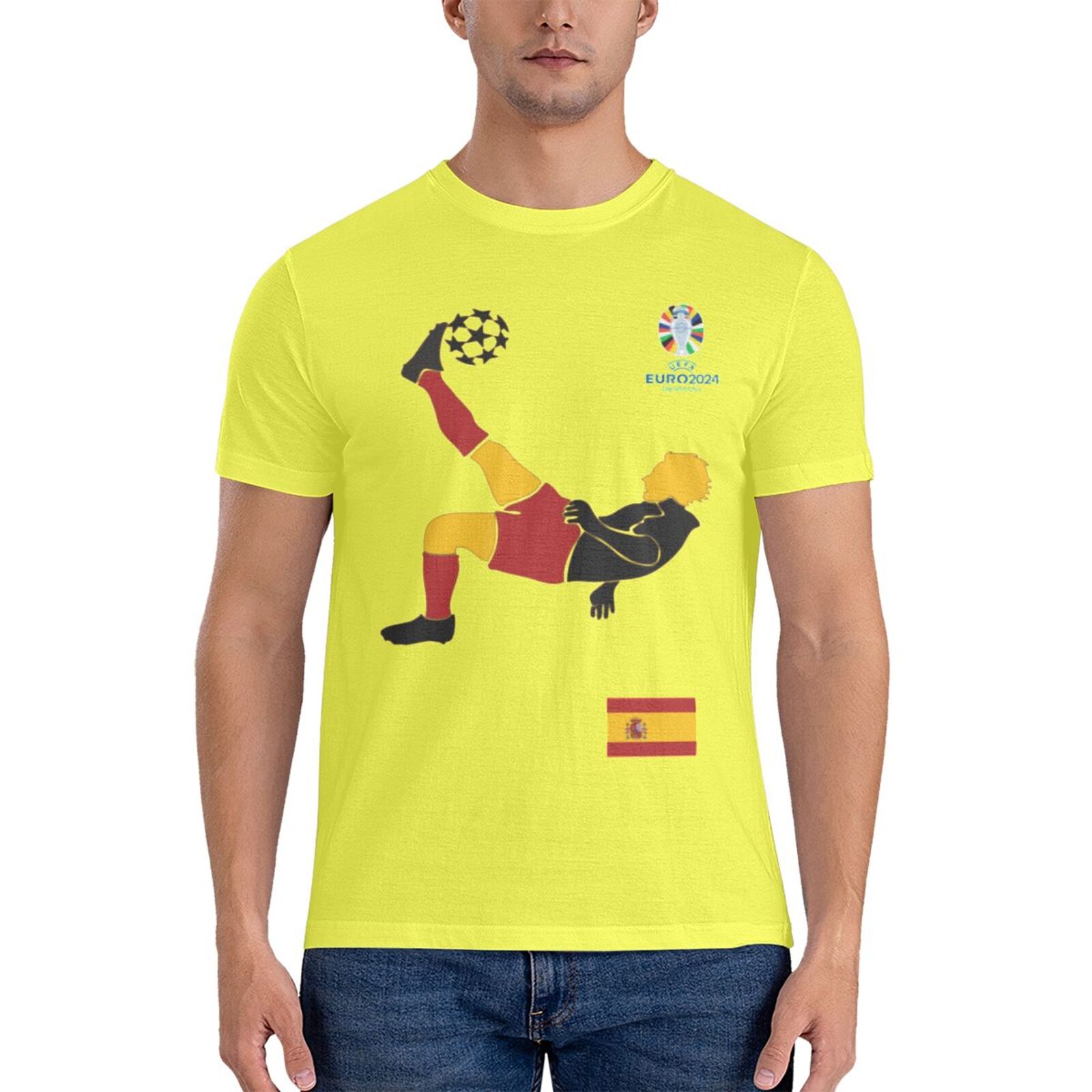 Men's Spain EURO 2024 Basic Short Sleeve T-Shirt BST1724