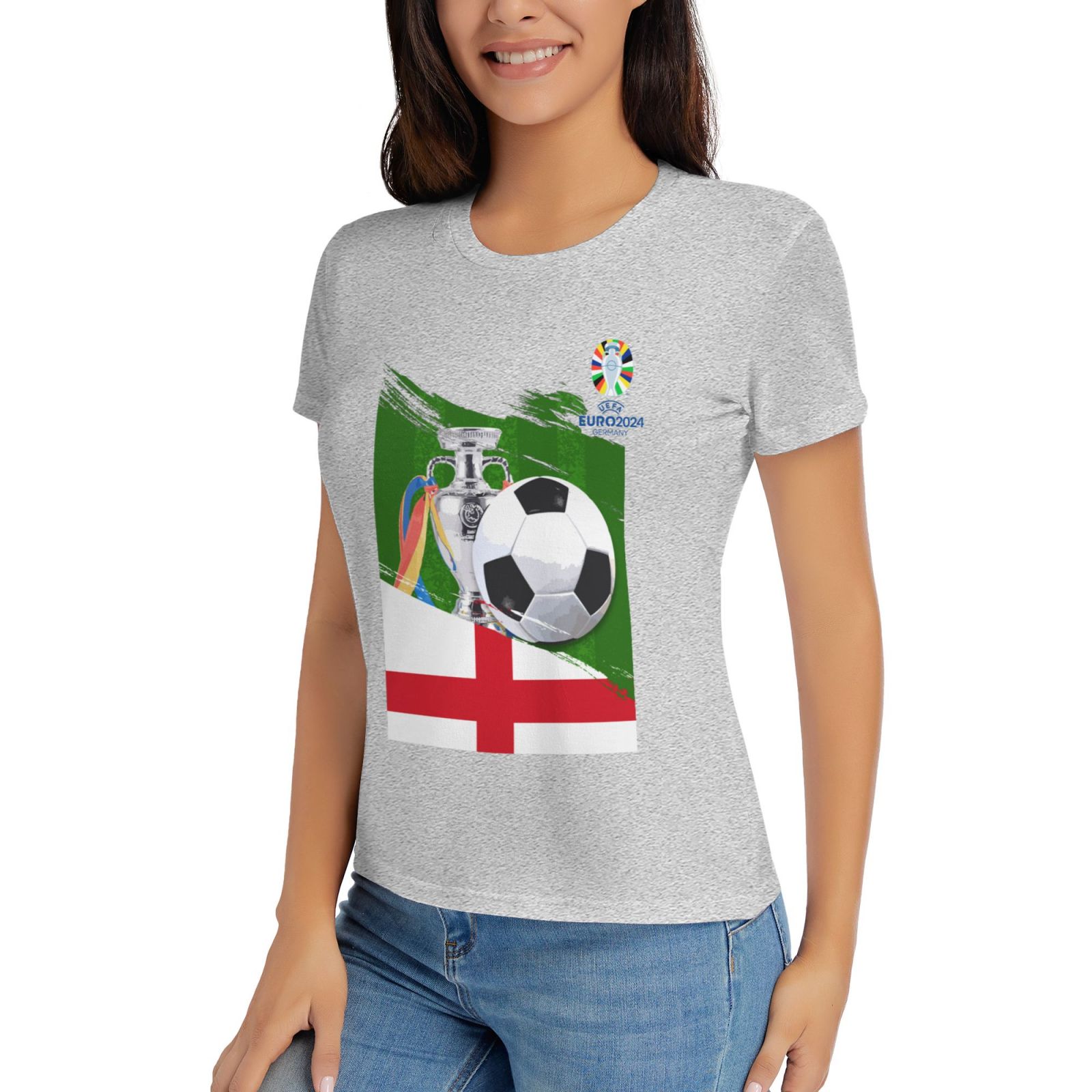 Women's England EURO 2024 Basic Short Sleeve T-Shirt WBT1682
