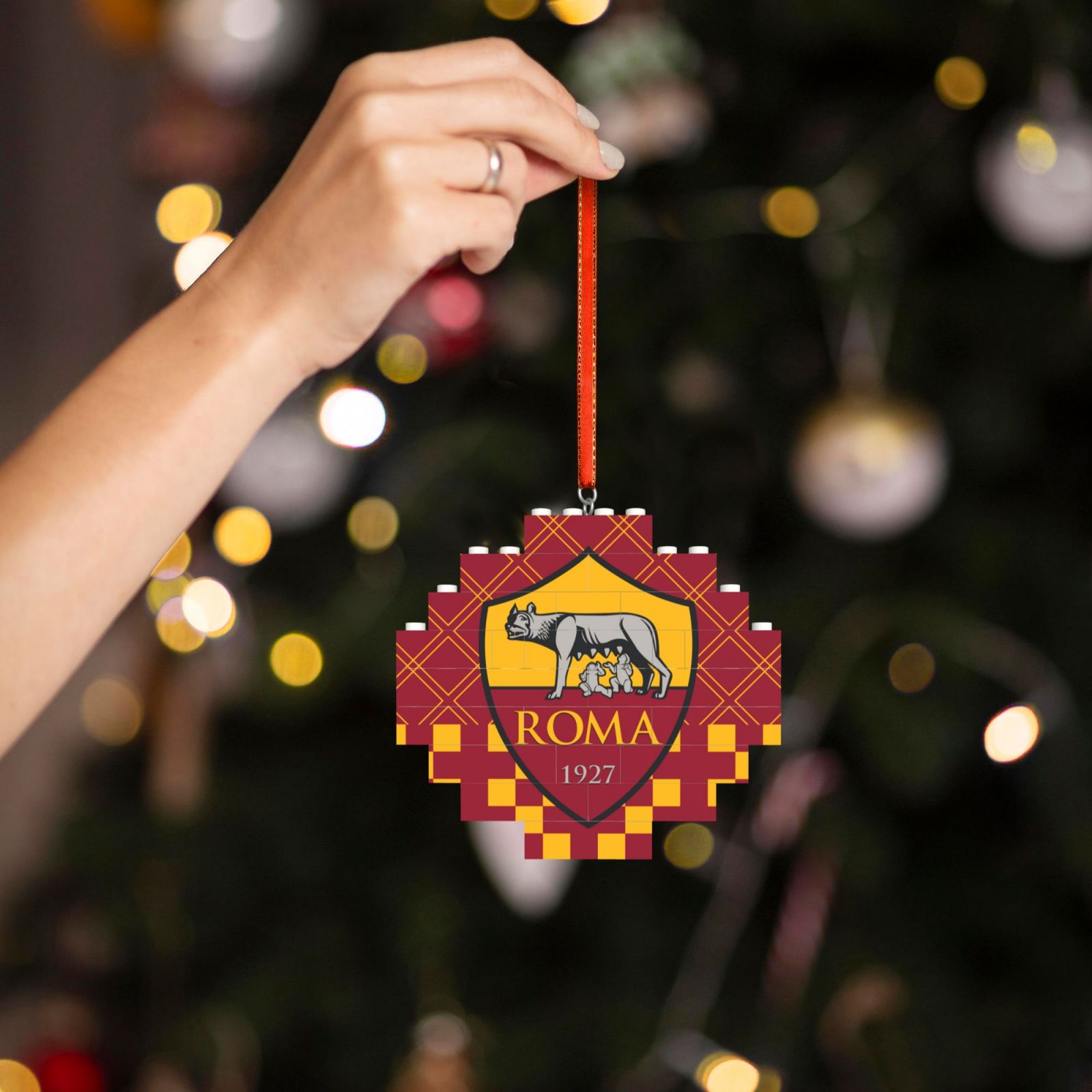 AS Roma Building Block Puzzle Ornament BBP2200