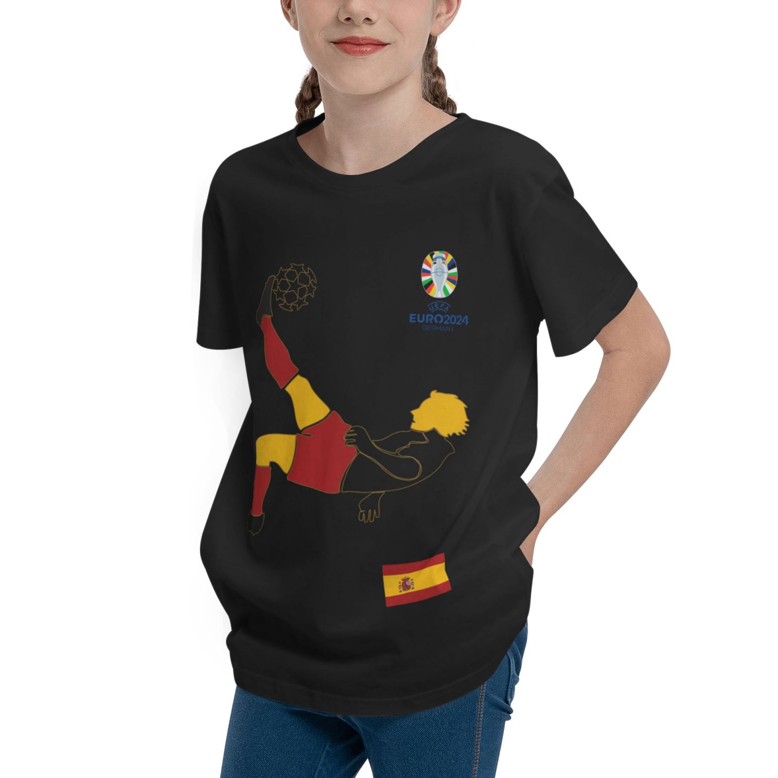Kid's Spain EURO 2024 Teenage T-shirt TET1726