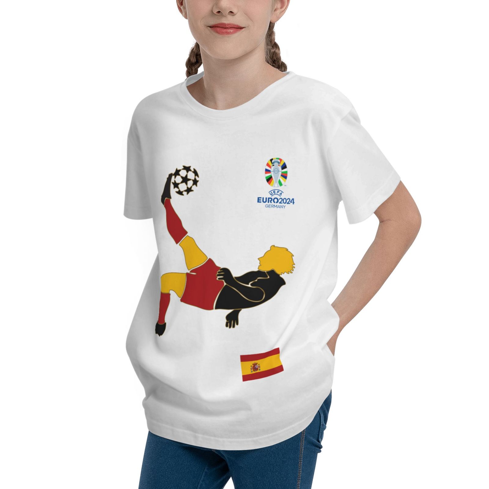 Kid's Spain EURO 2024 Teenage T-shirt TET1726