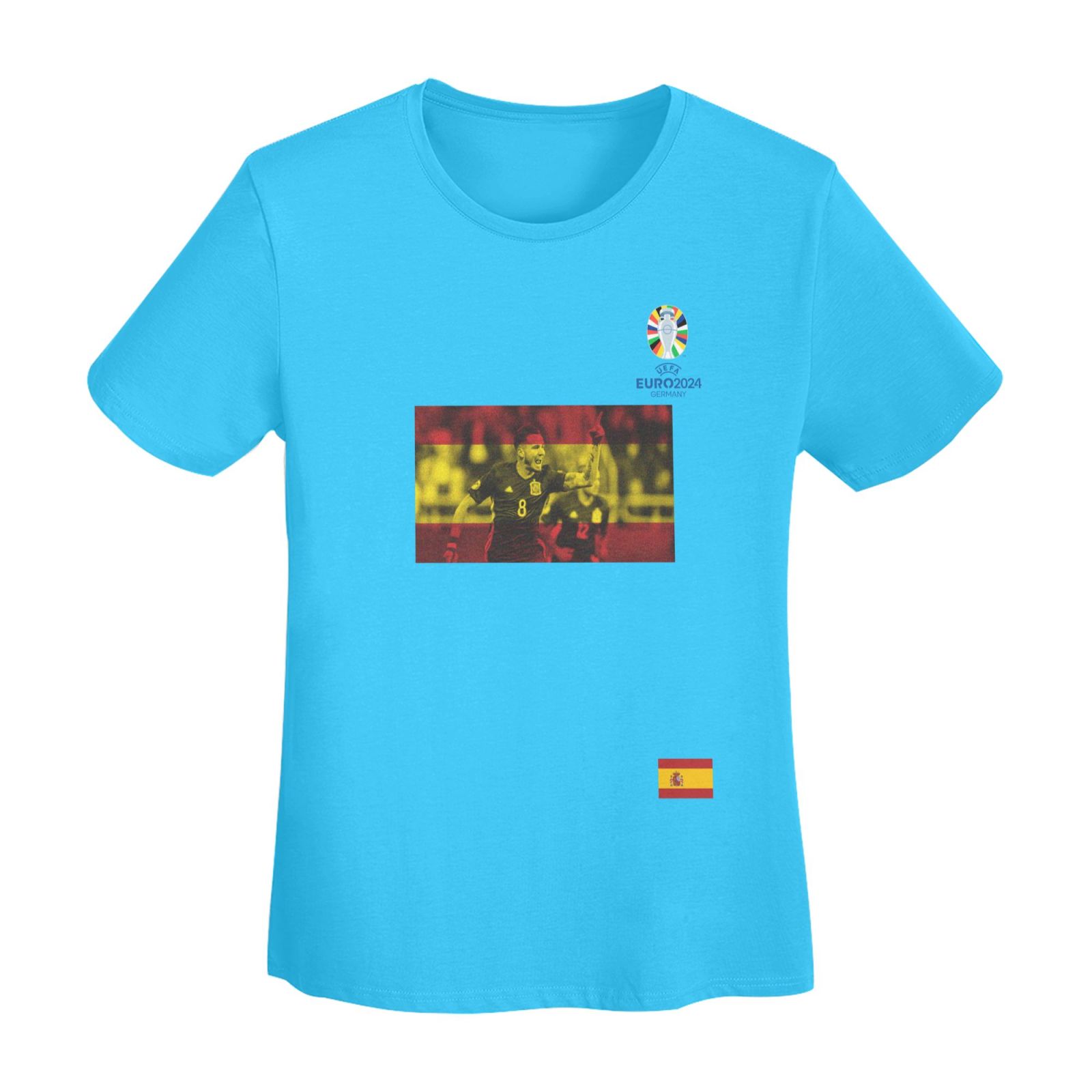 Women's Spain EURO 2024 Basic Short Sleeve T-Shirt WBT1740