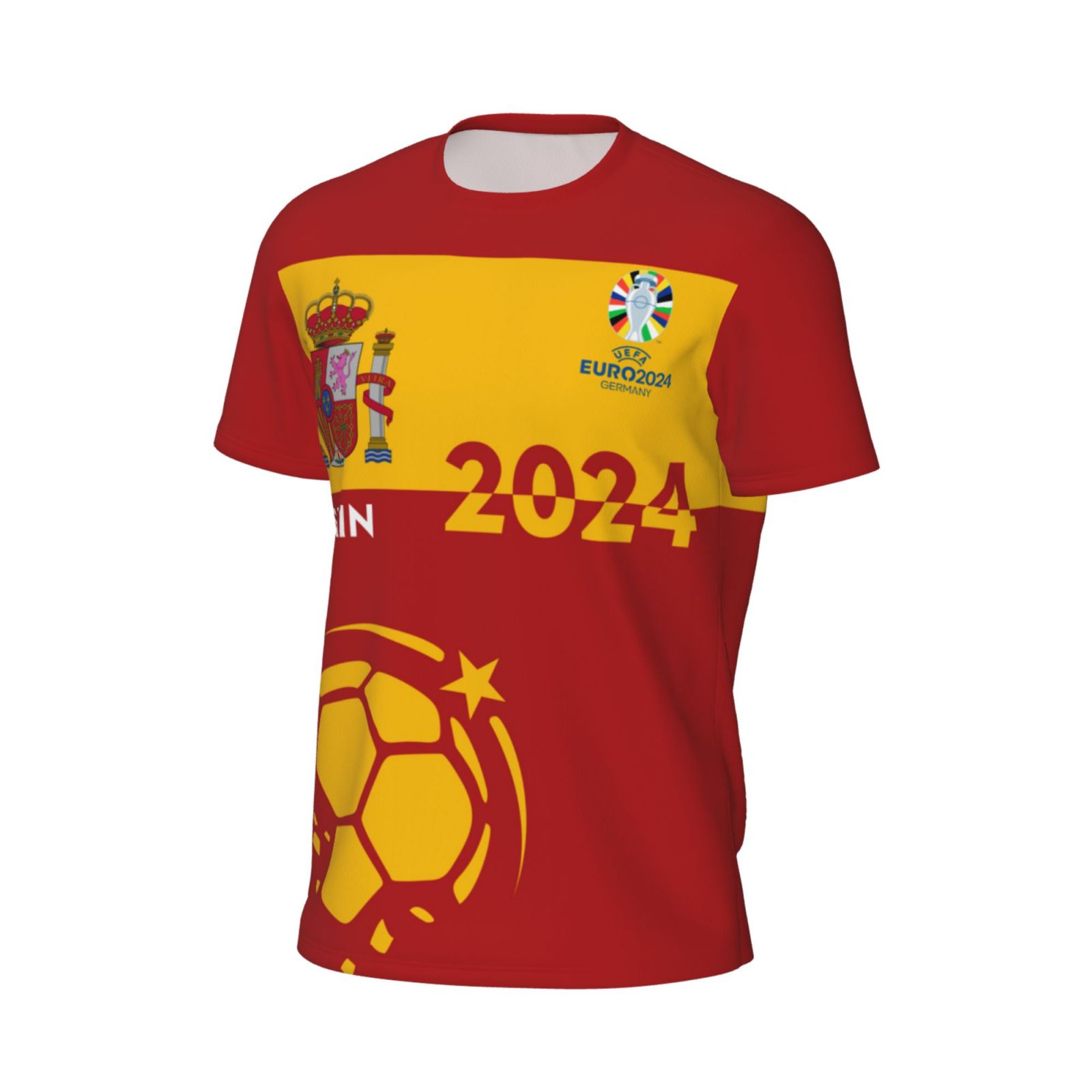 Men's Spain EURO 2024 Short Sleeved Mesh T-Shirt SMT1685