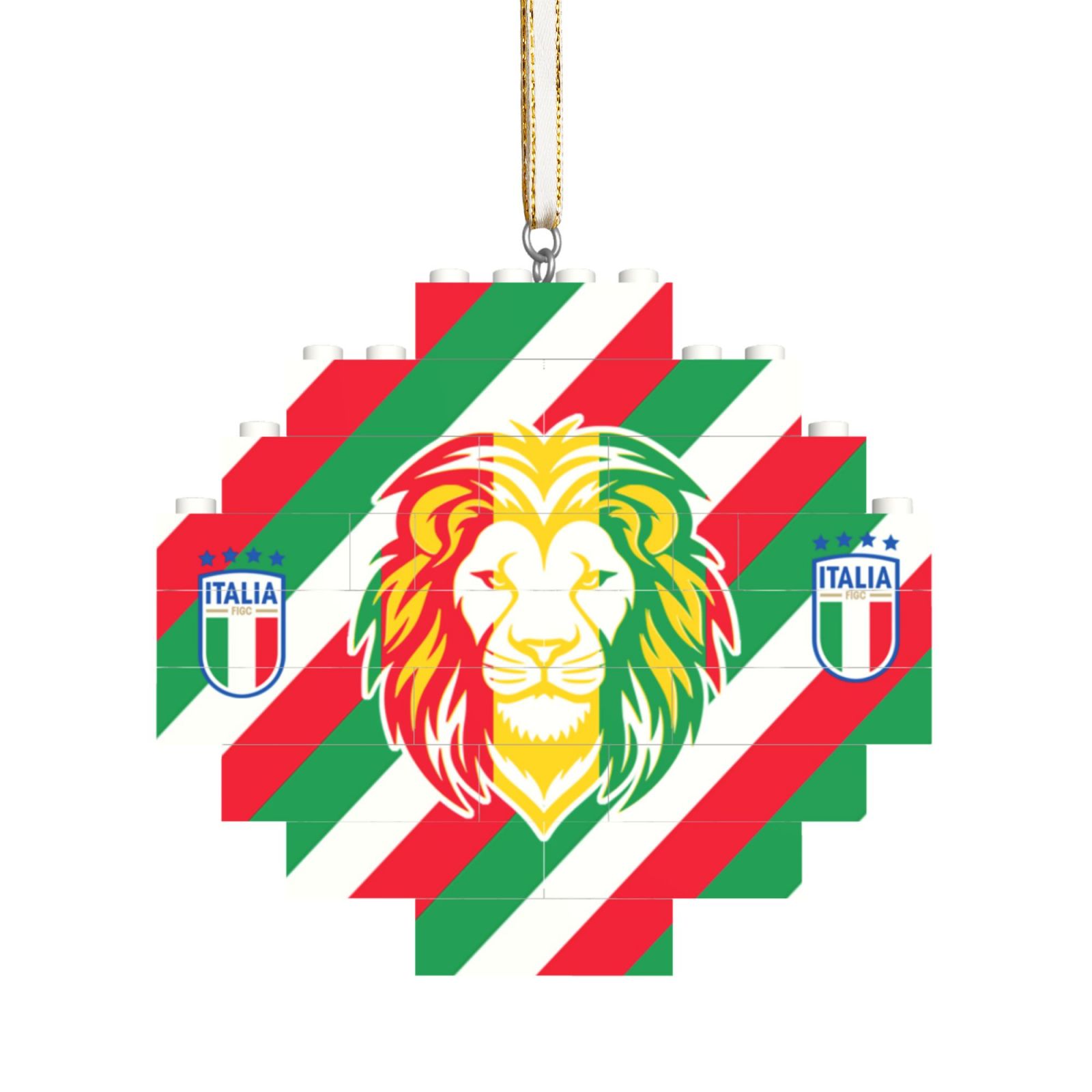 Italy Building Block Puzzle Ornament BBP2022