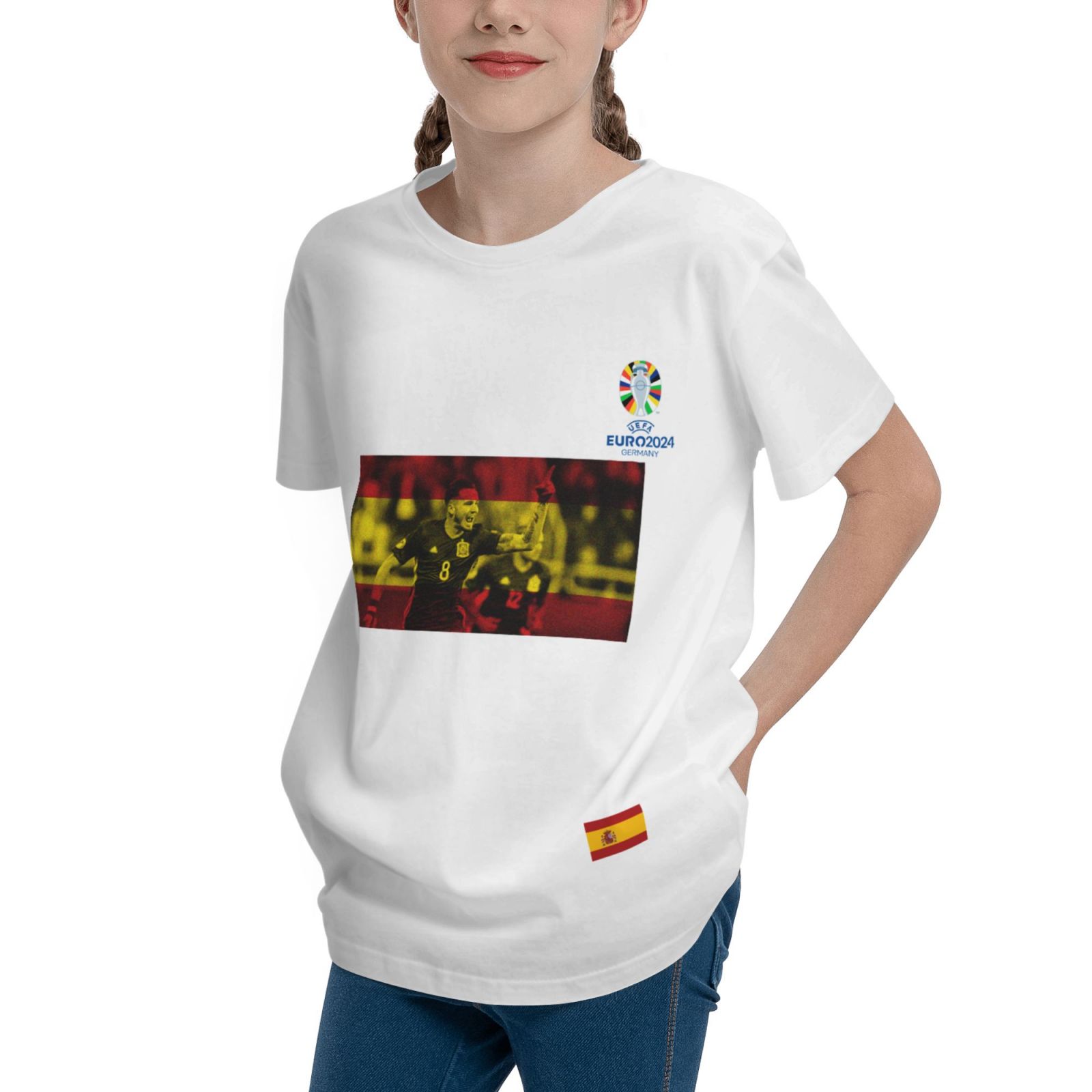 Kid's Spain EURO 2024 Teenage T-shirt TET1738